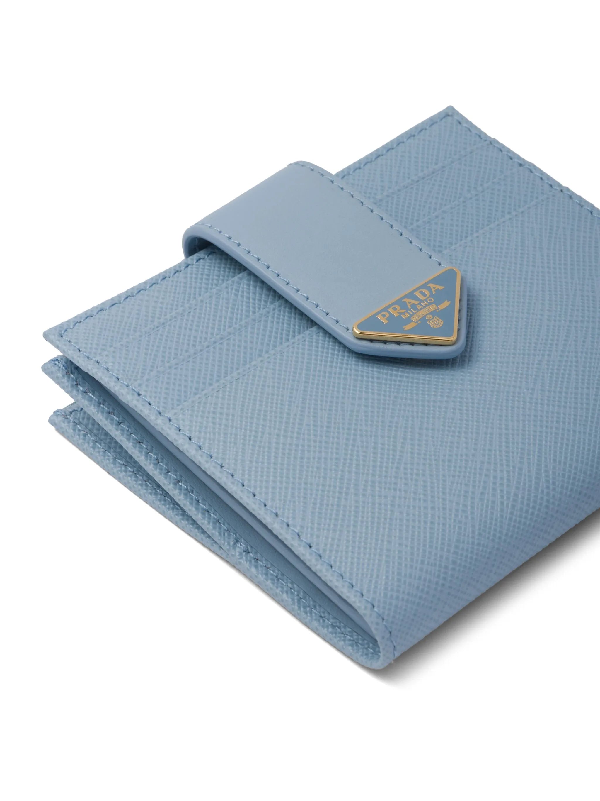 small triangle-logo leather wallet