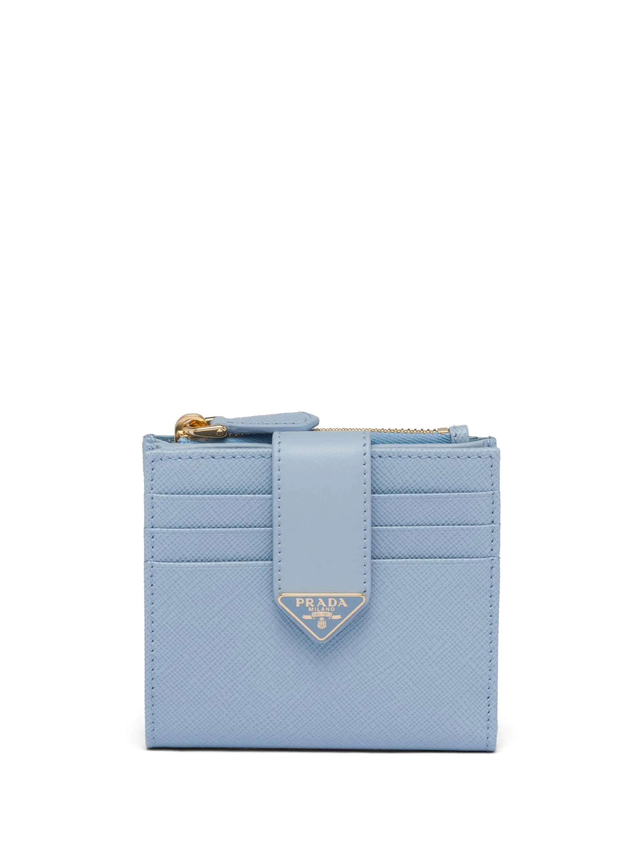 small triangle-logo leather wallet