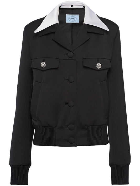single-breasted wool jacket