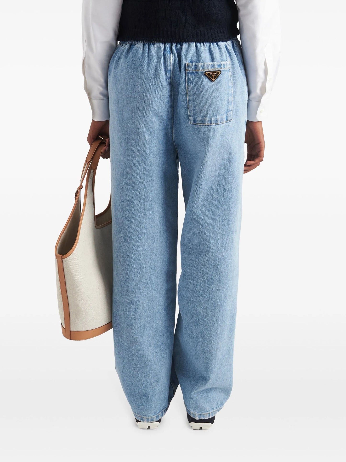triangle-logo mid-rise loose-fit jeans