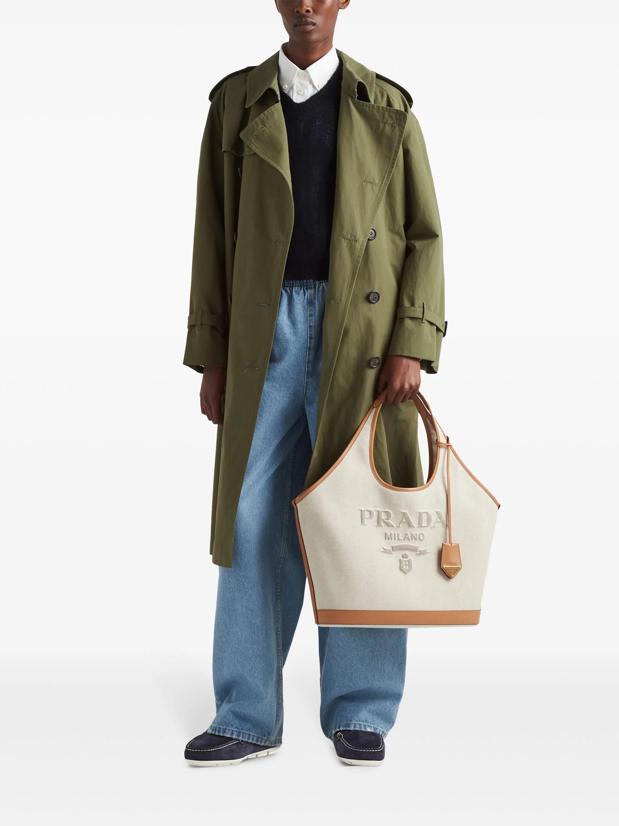 triangle-logo mid-rise loose-fit jeans