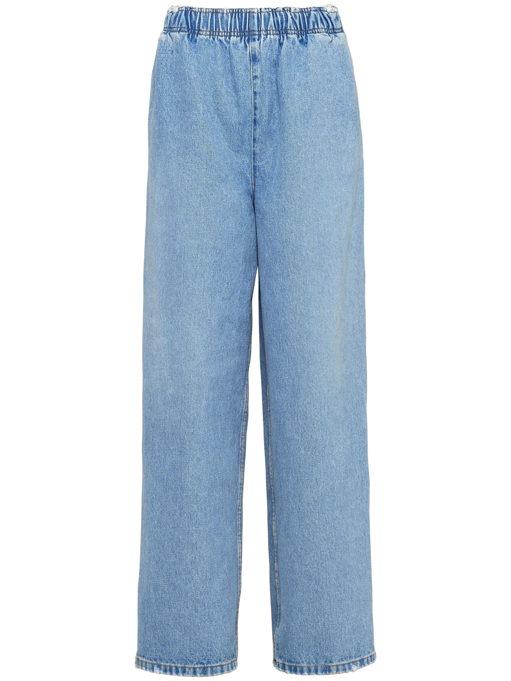 triangle-logo mid-rise loose-fit jeans