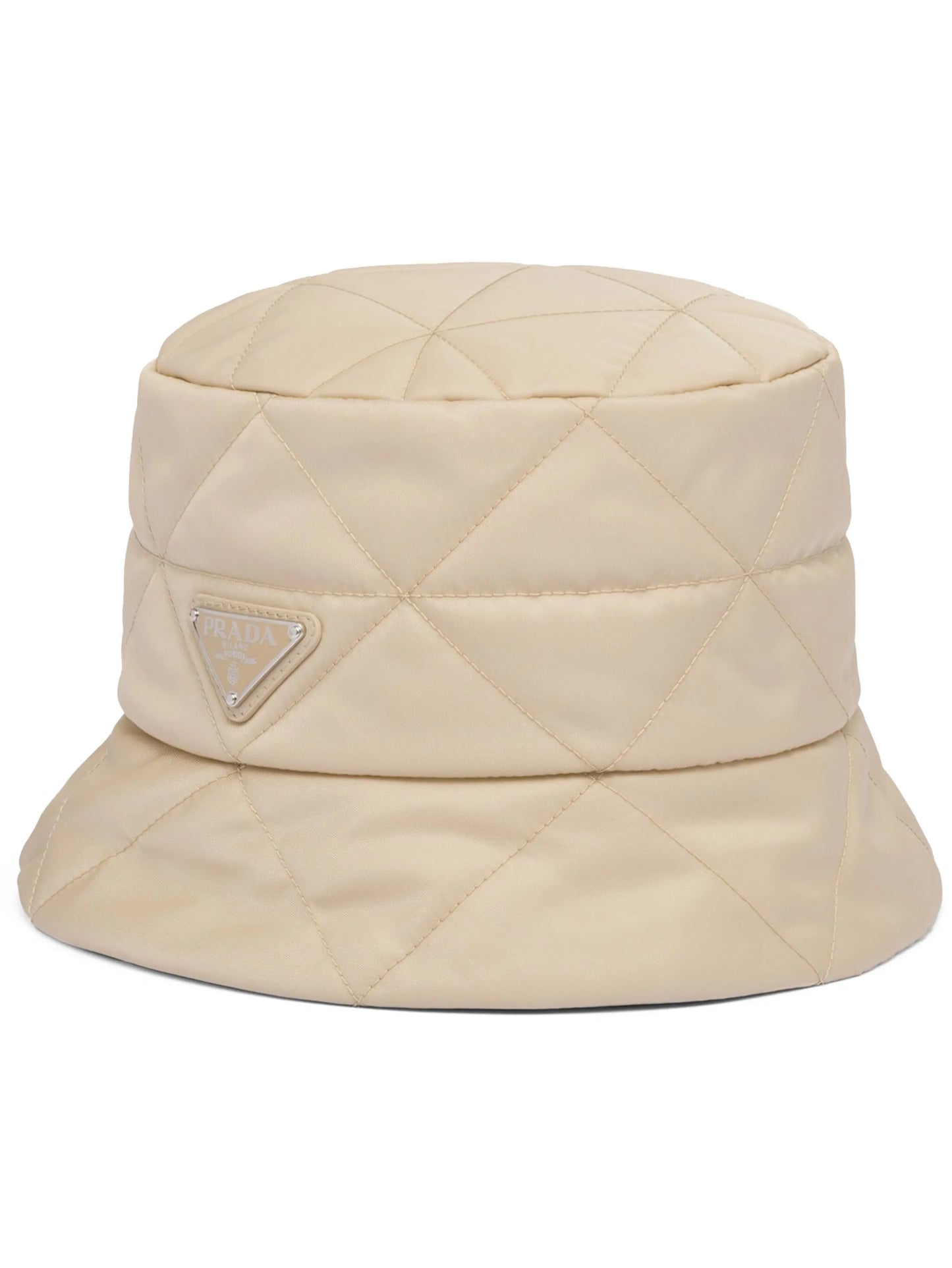triangle-logo quilted bucket hat