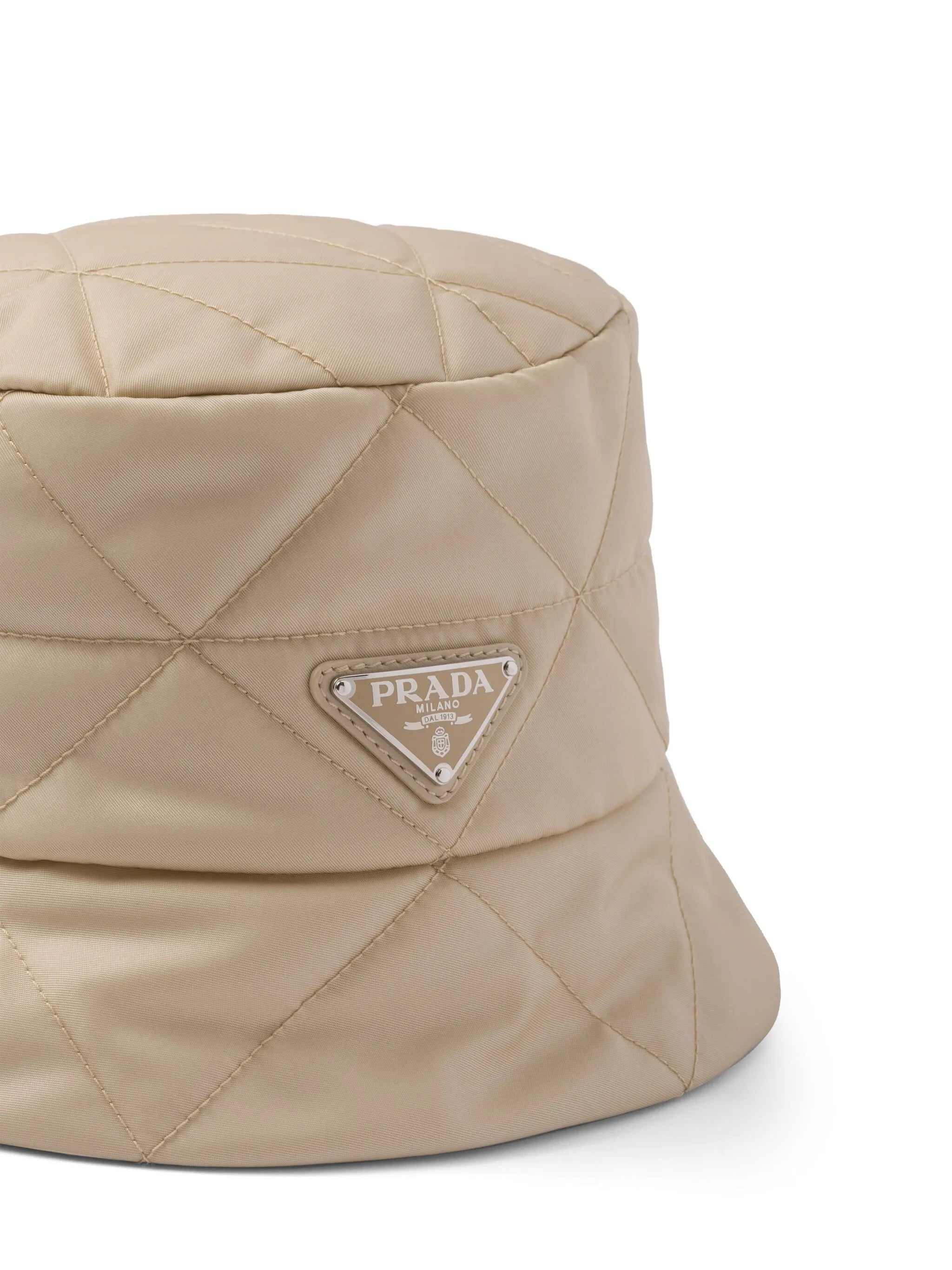 triangle-logo quilted bucket hat