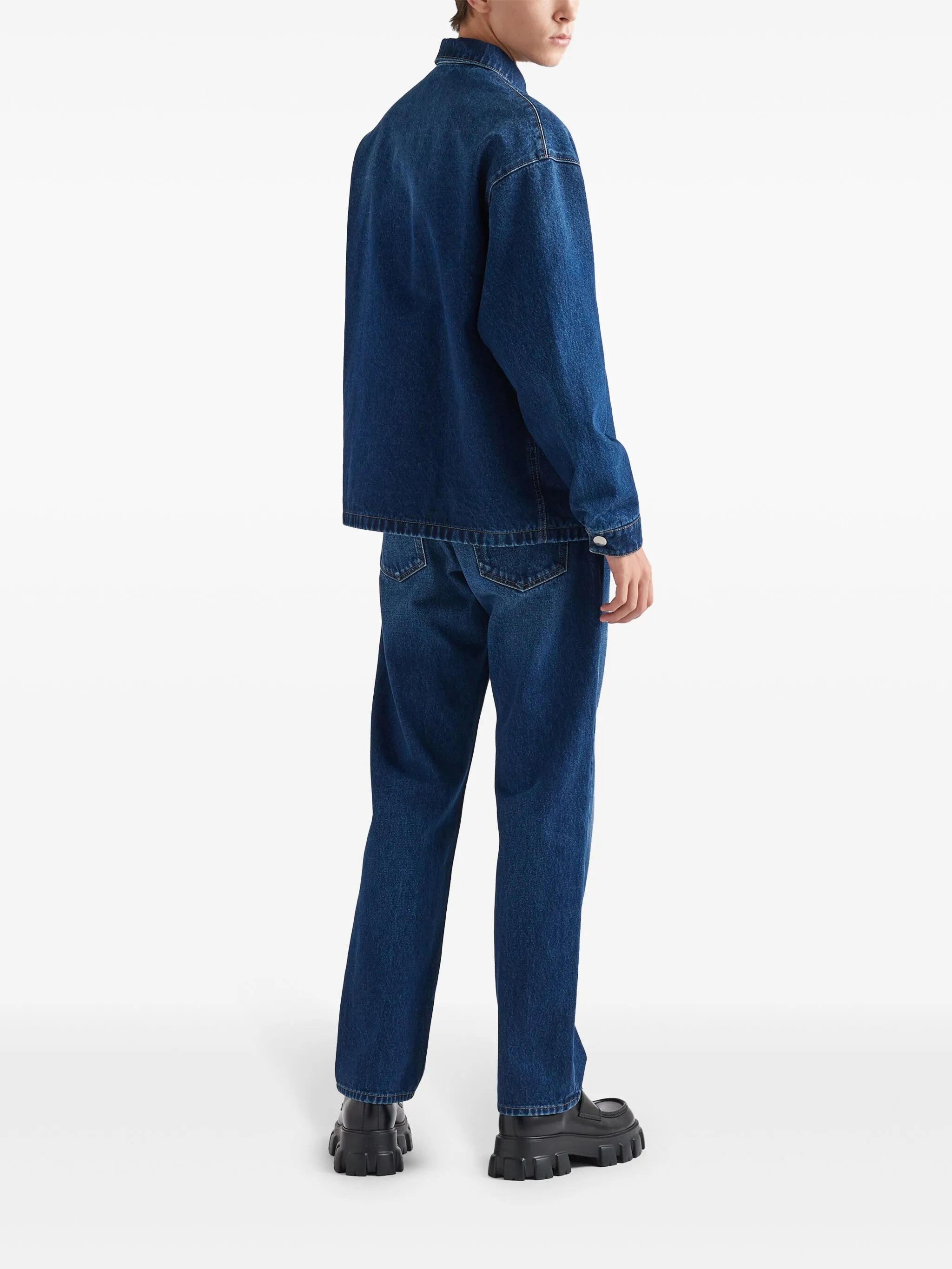 logo-plaque straight-leg jeans