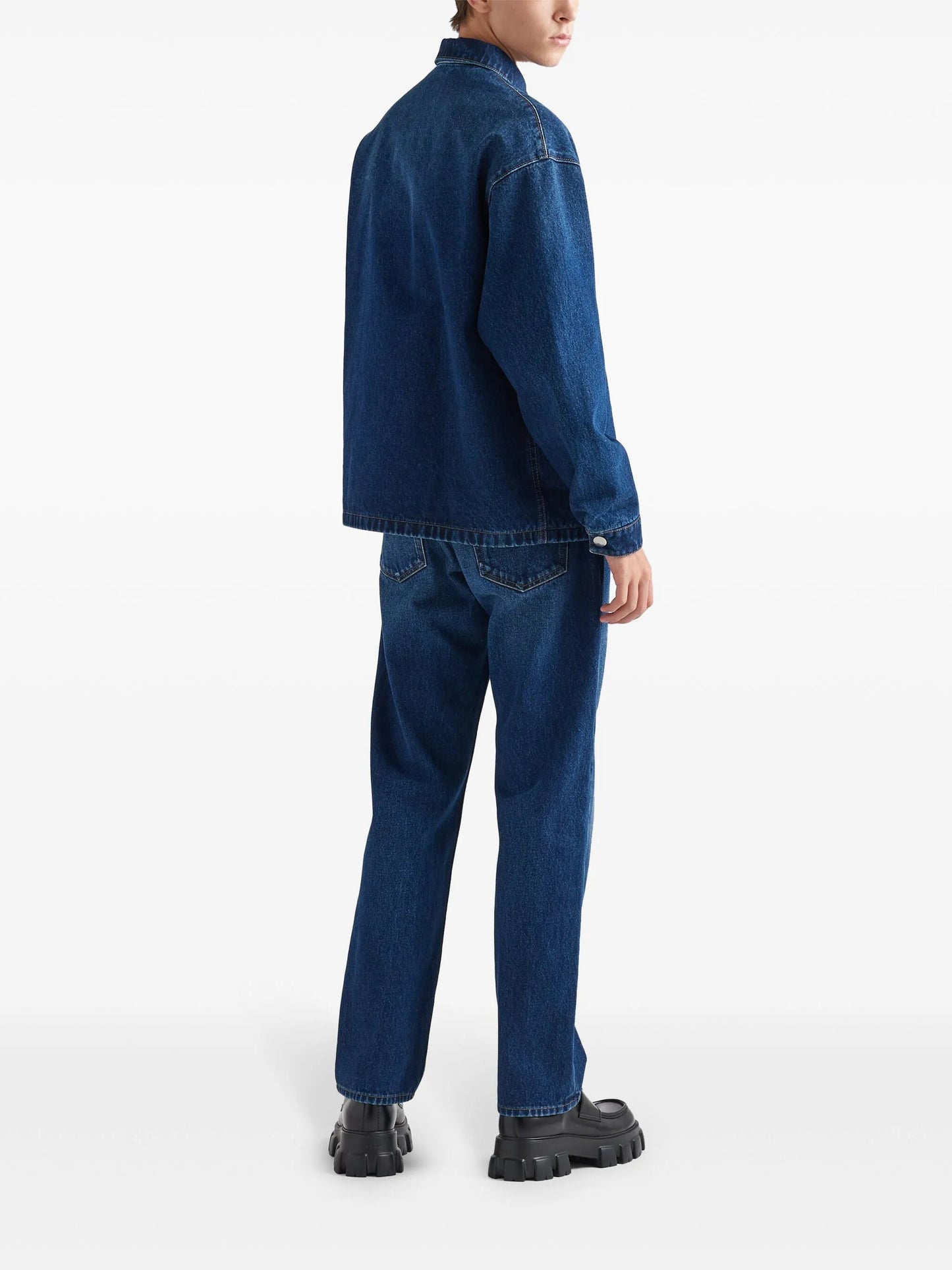 logo-plaque straight-leg jeans