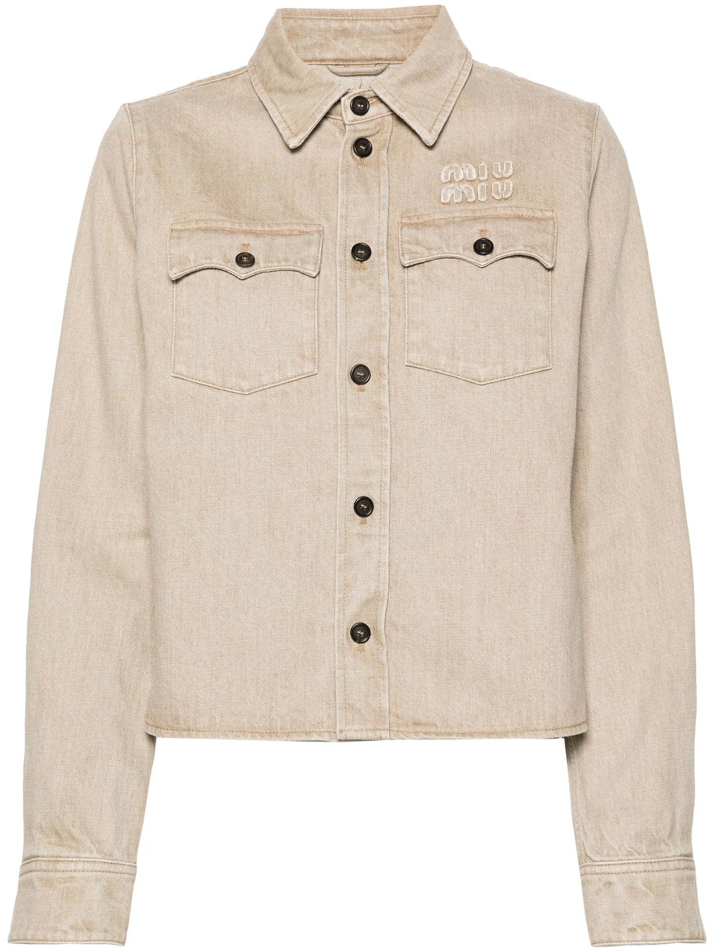 logo-appliqué denim jacket