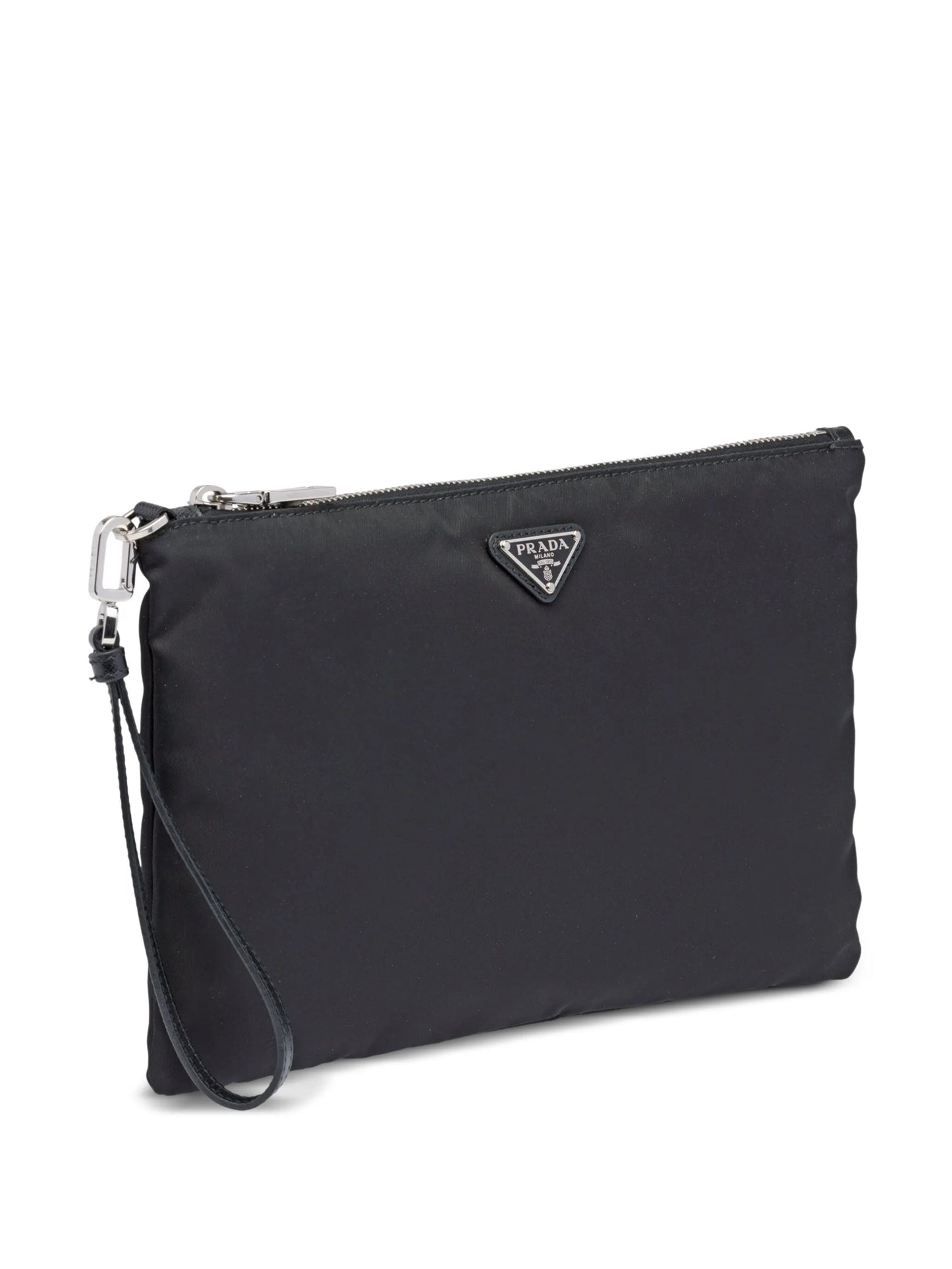 re-nylon triangle-logo clutch bag