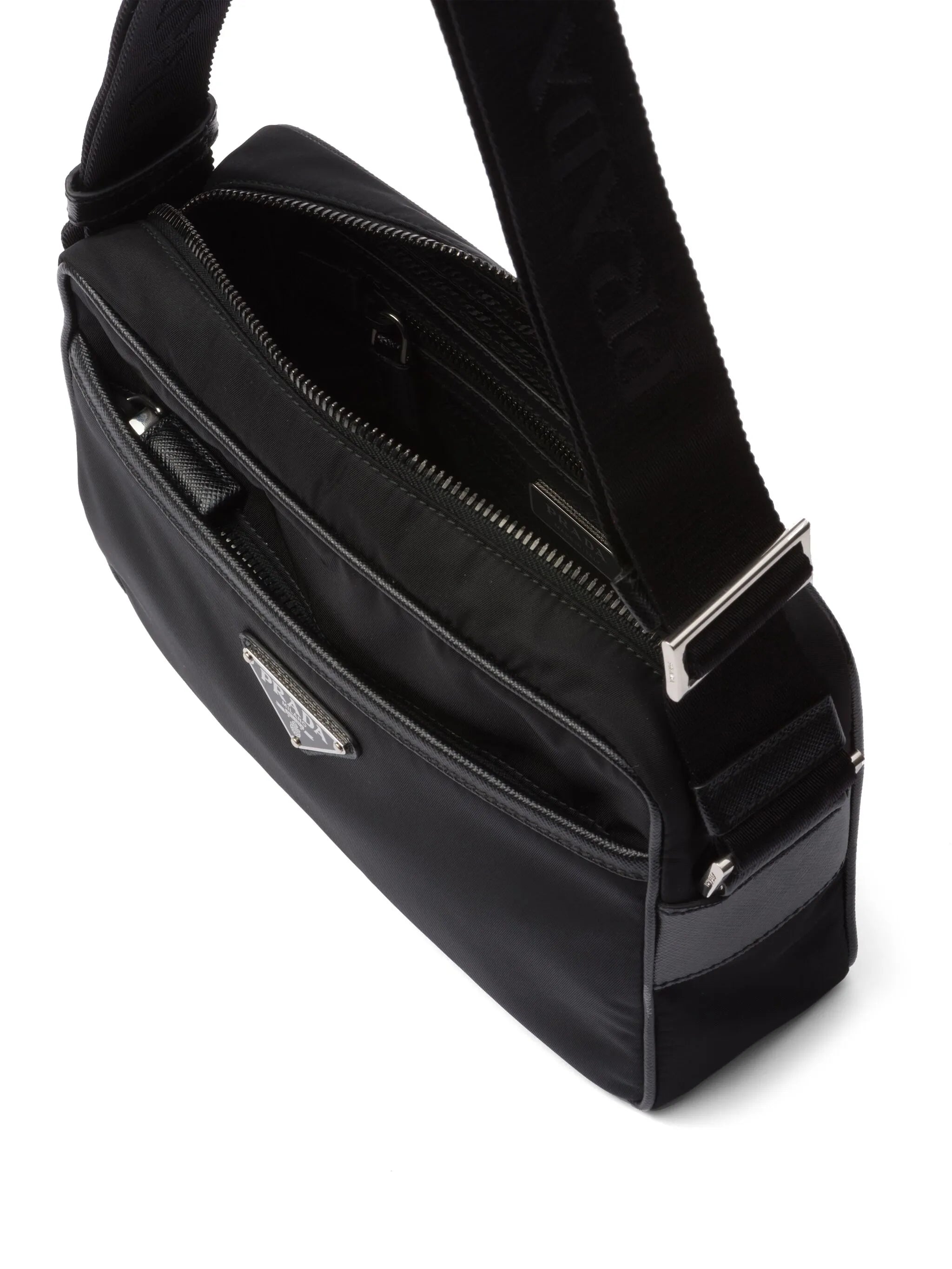 Re-nylon and Saffiano shoulder bag