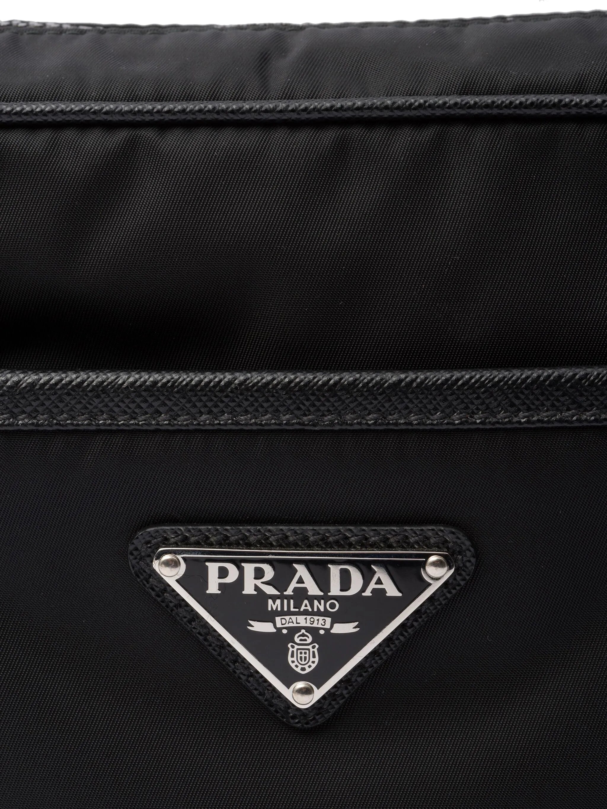Re-nylon and Saffiano shoulder bag