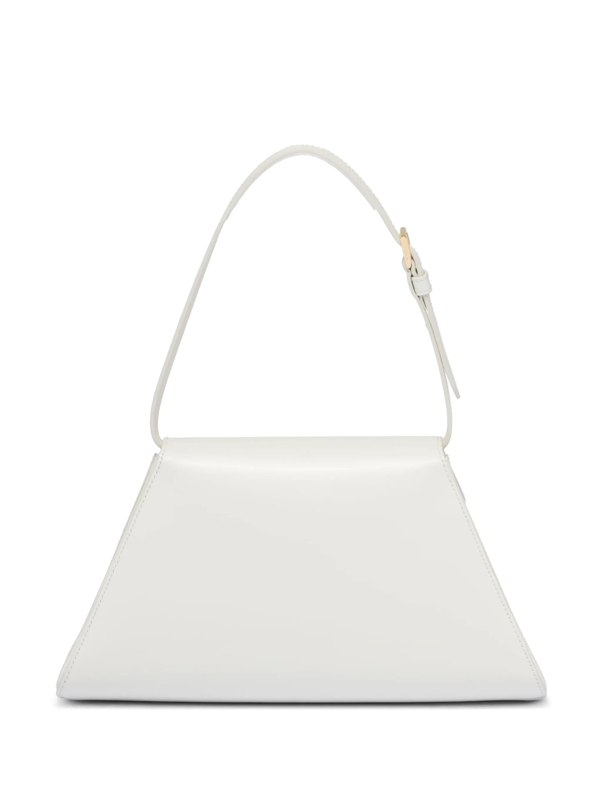 triangle-logo leather shoulder bag