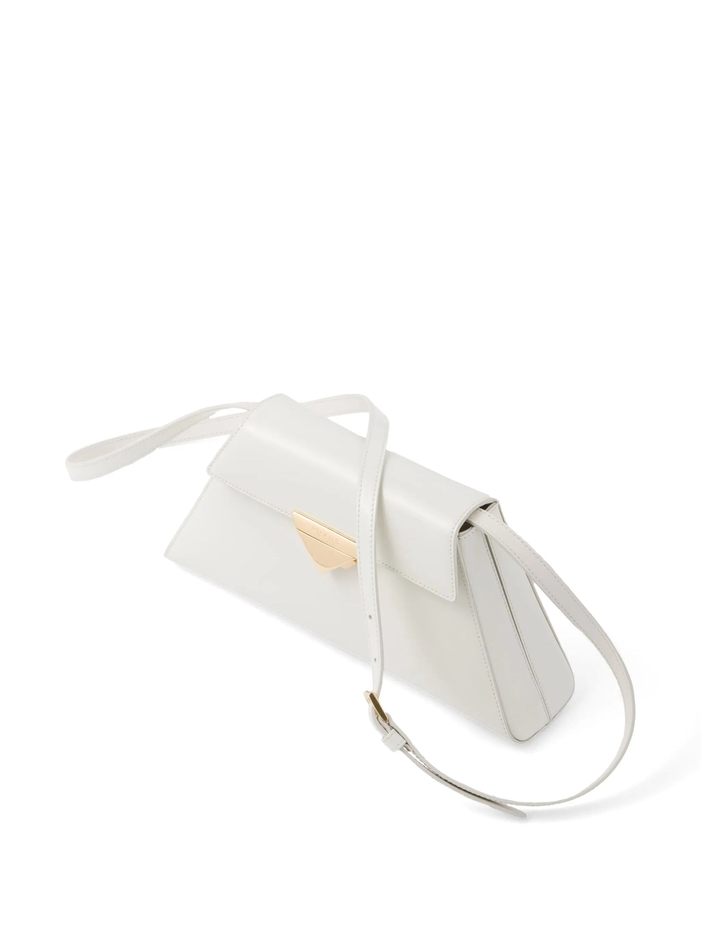 triangle-logo leather shoulder bag