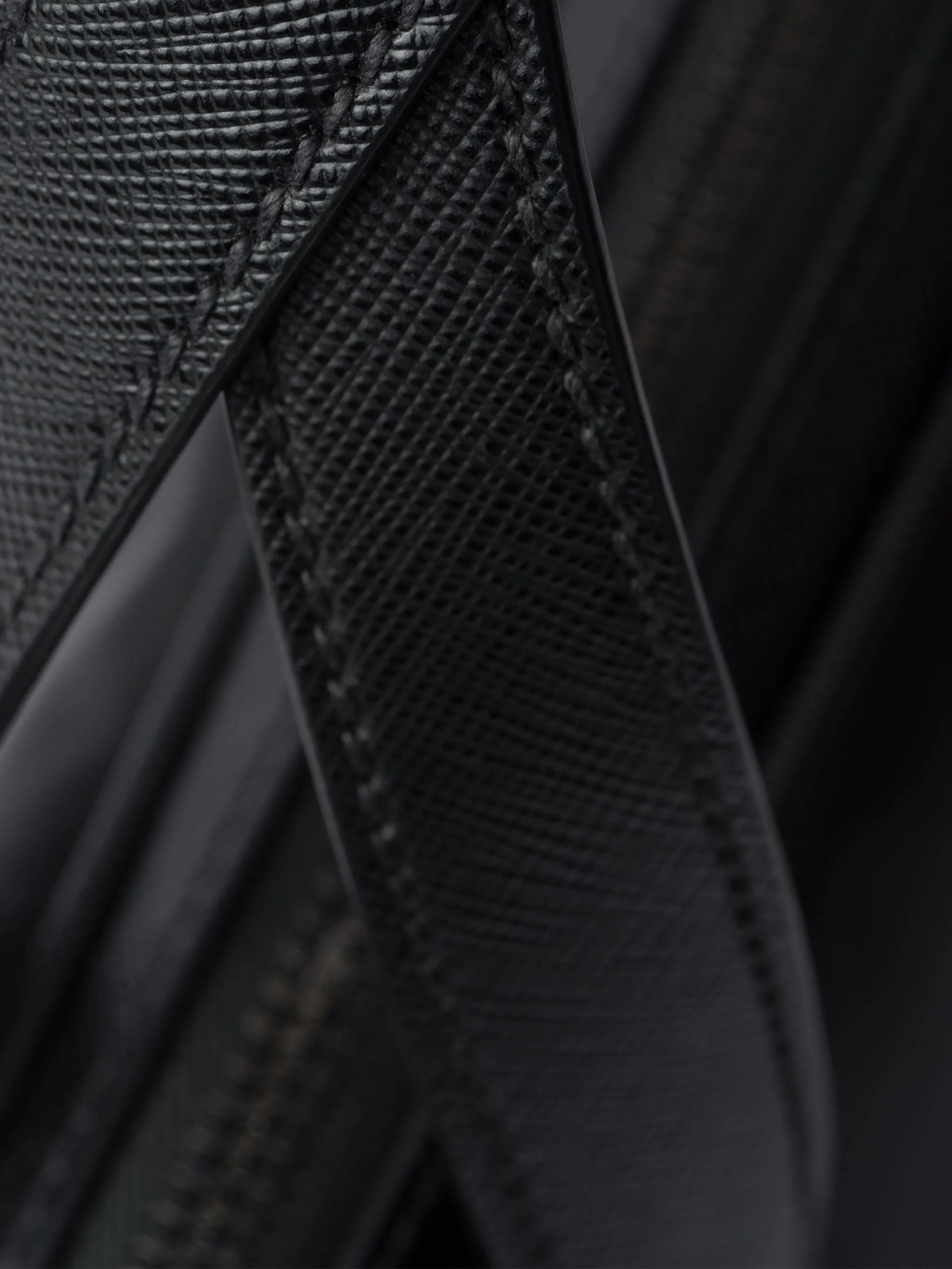Re-Nylon leather-trimmed briefcase