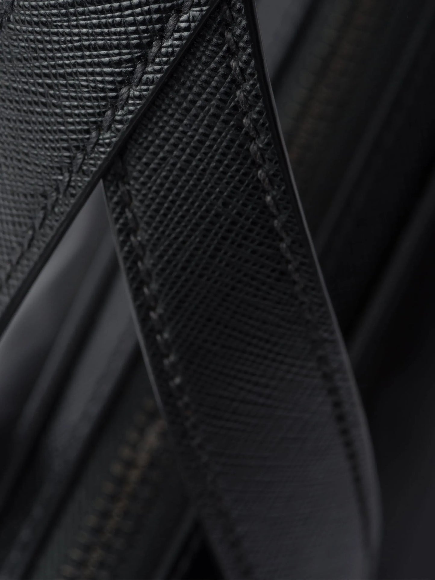 Re-Nylon leather-trimmed briefcase