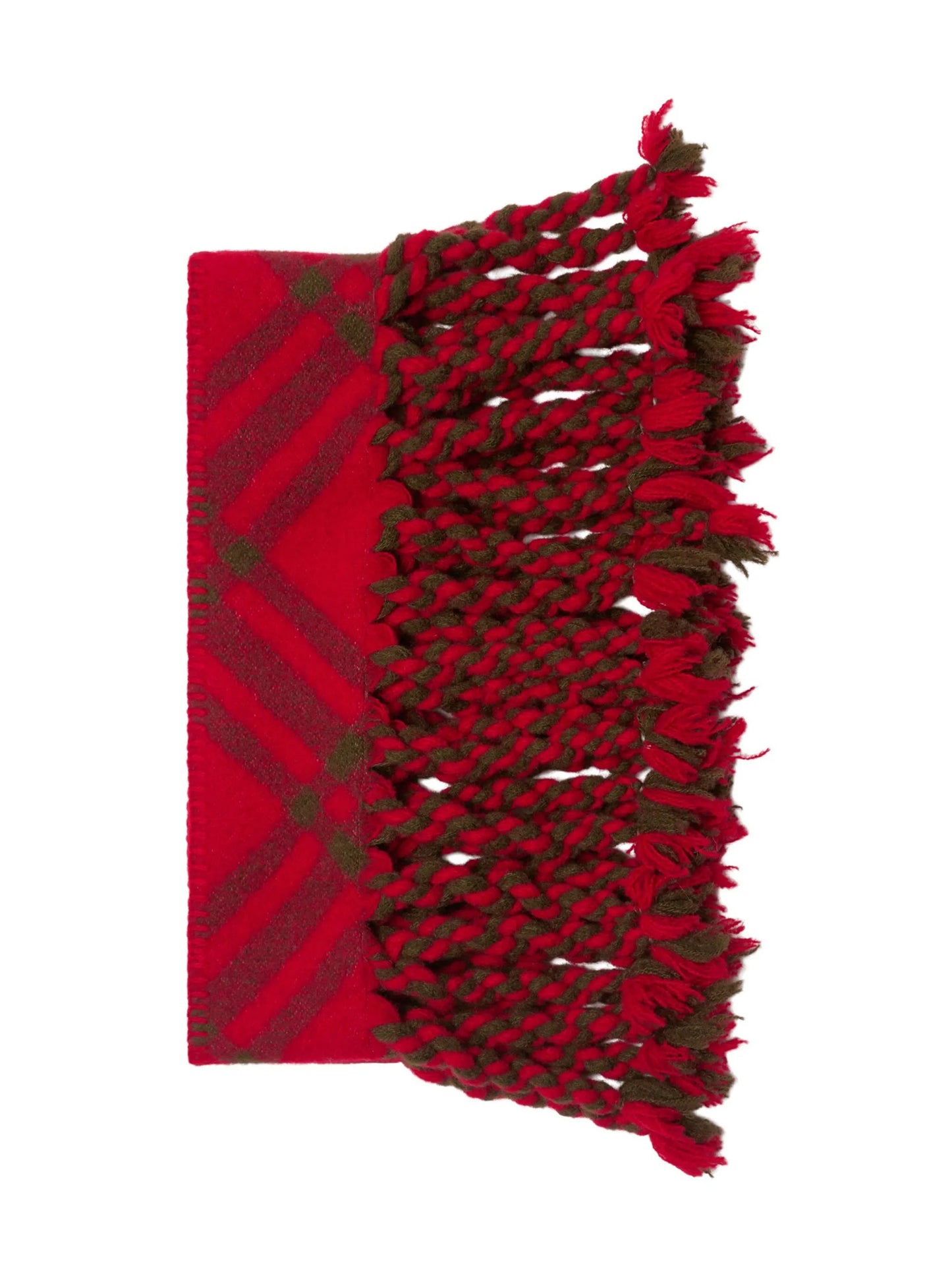 check wool skinny scarf