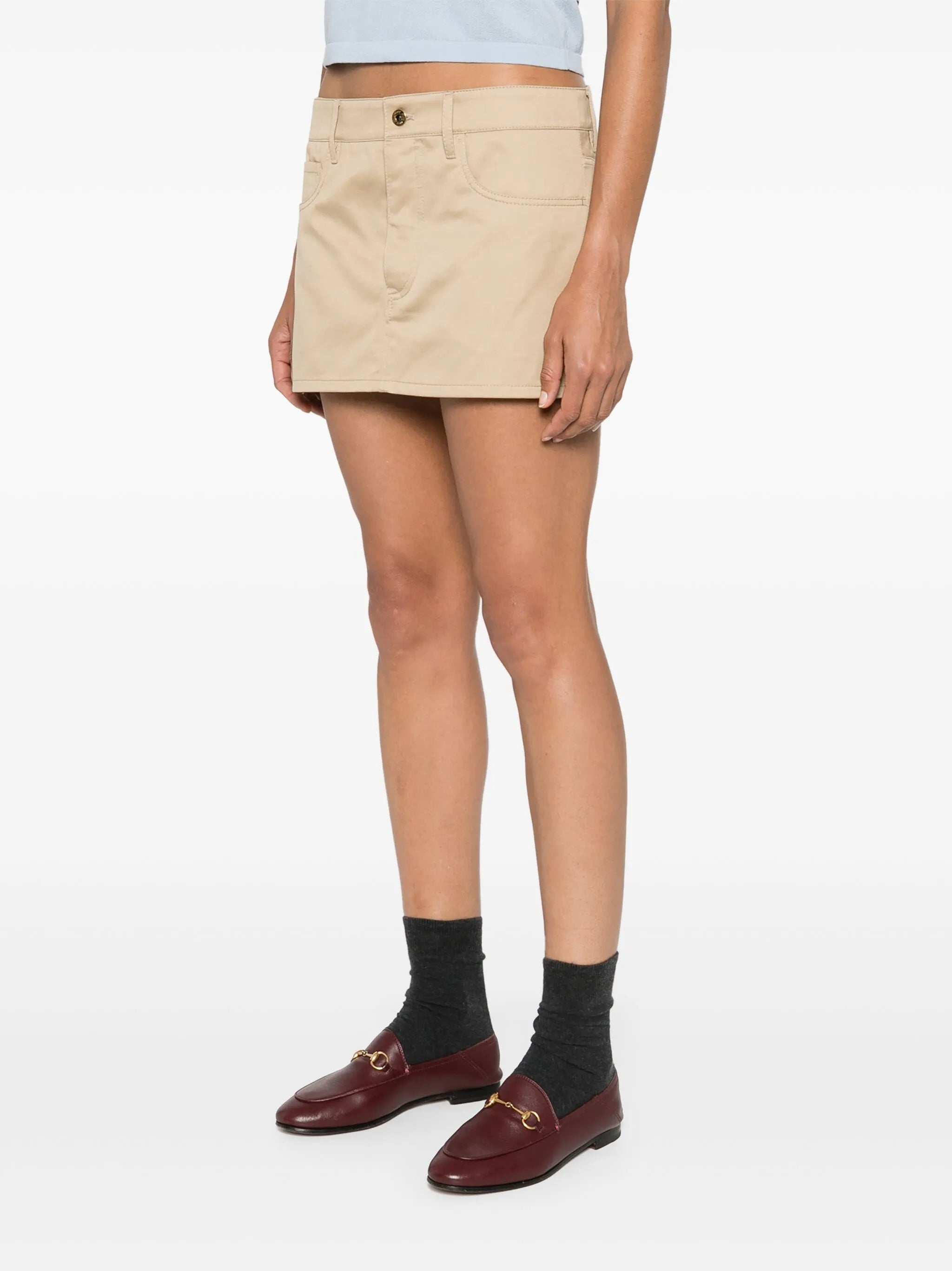 logo-appliqué mini skirt