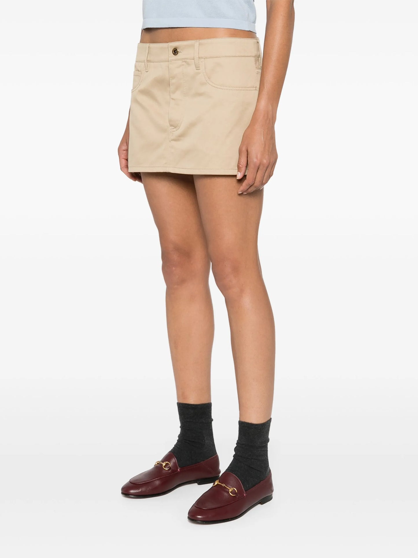 logo-appliqué mini skirt