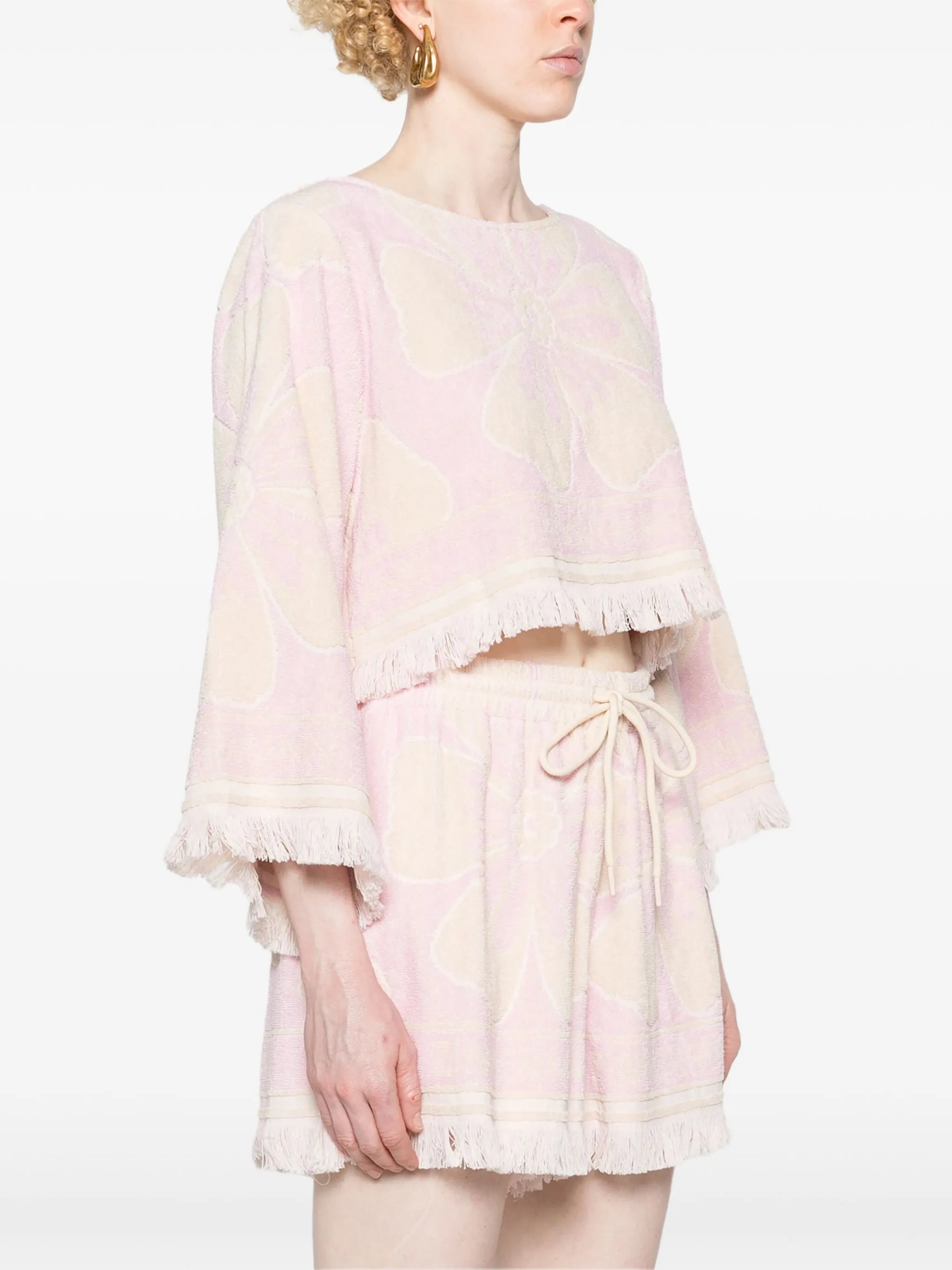 Pop towelling cropped top