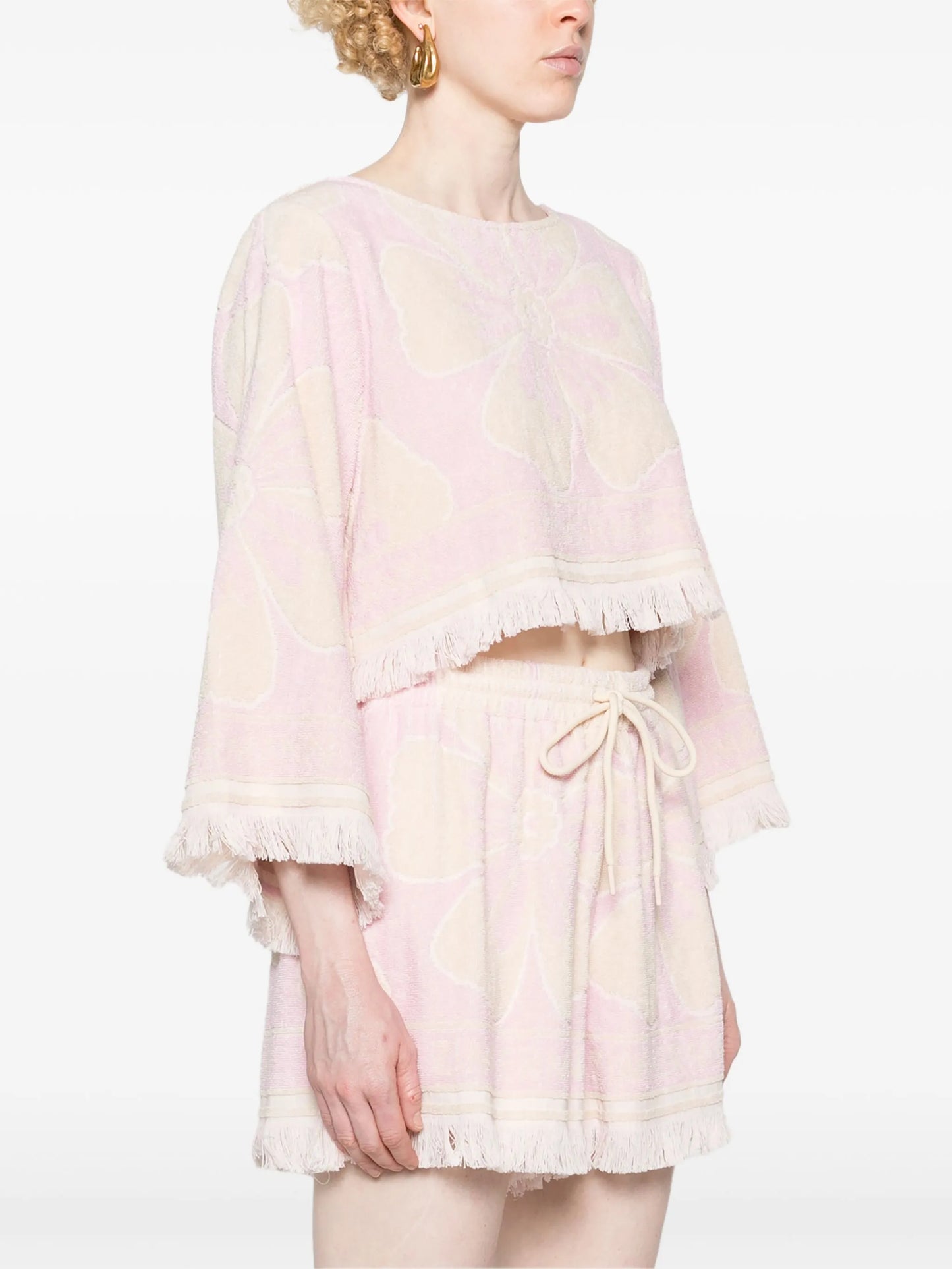 Pop towelling cropped top