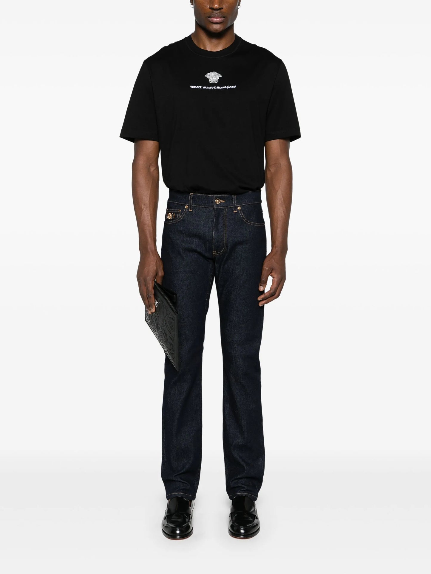 Medusa Milano-embroidered T-shirt