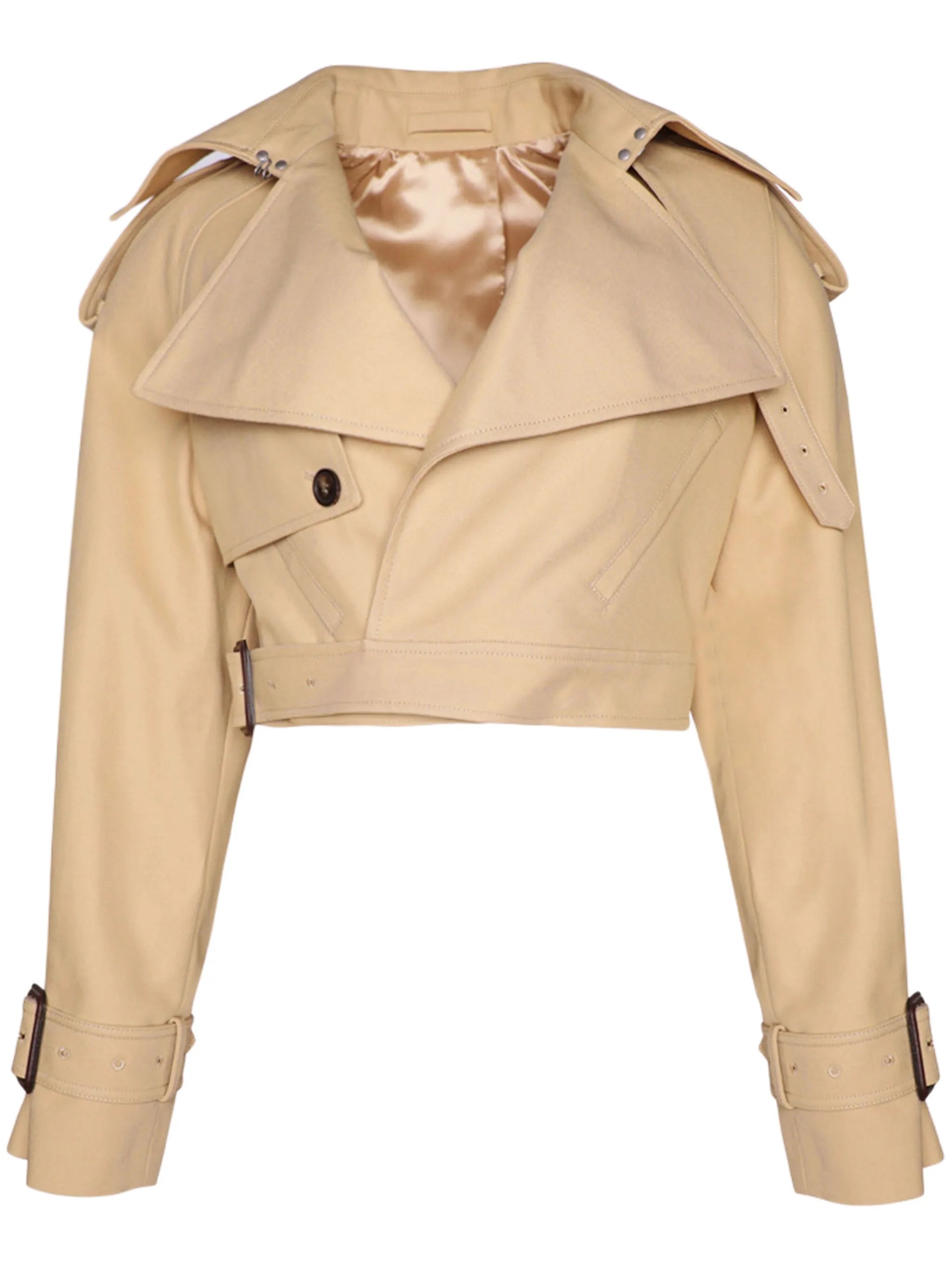 cropped trench jacket