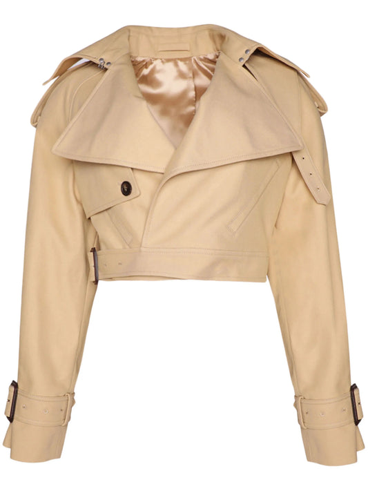 cropped trench jacket
