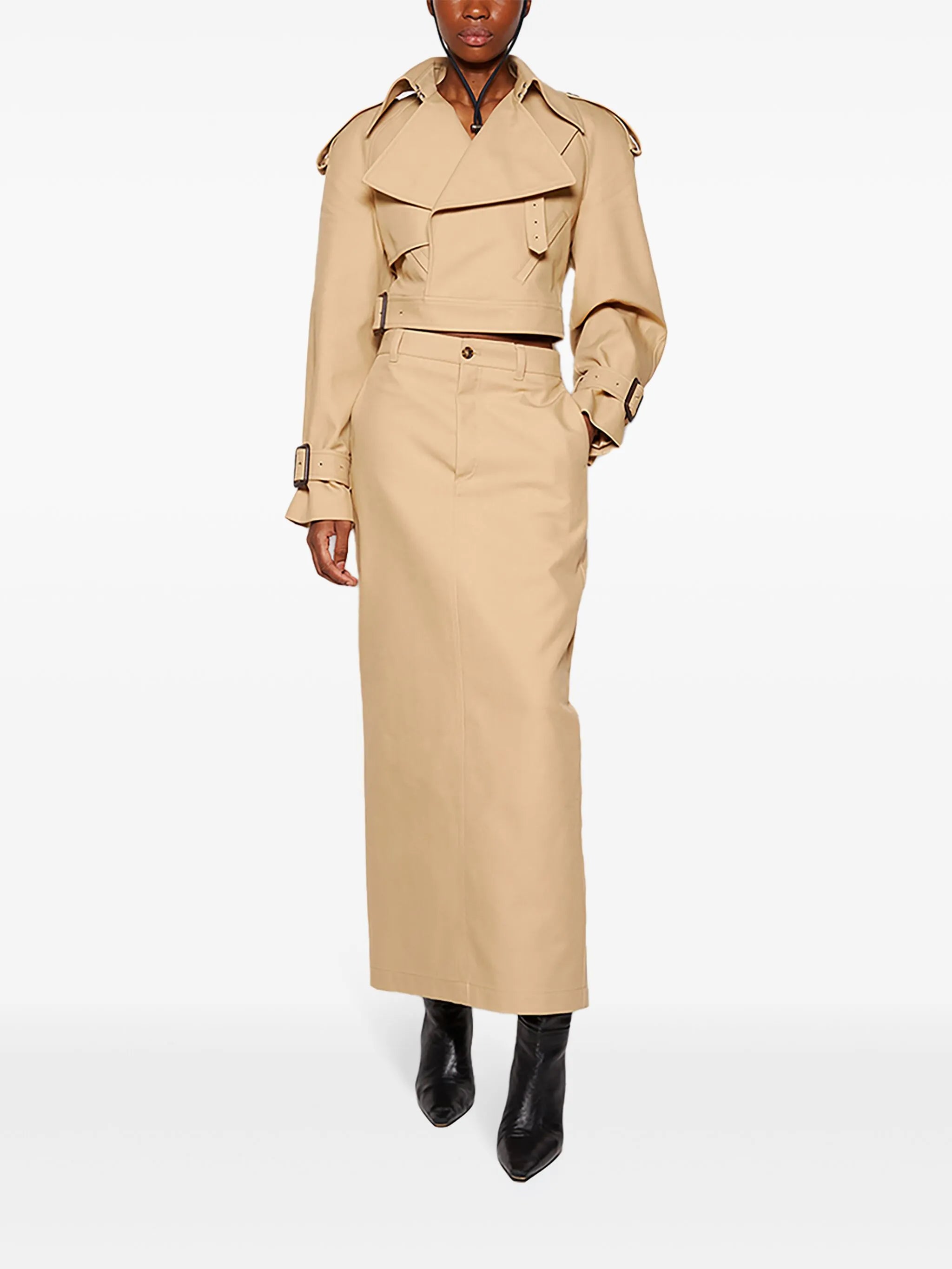 cropped trench jacket
