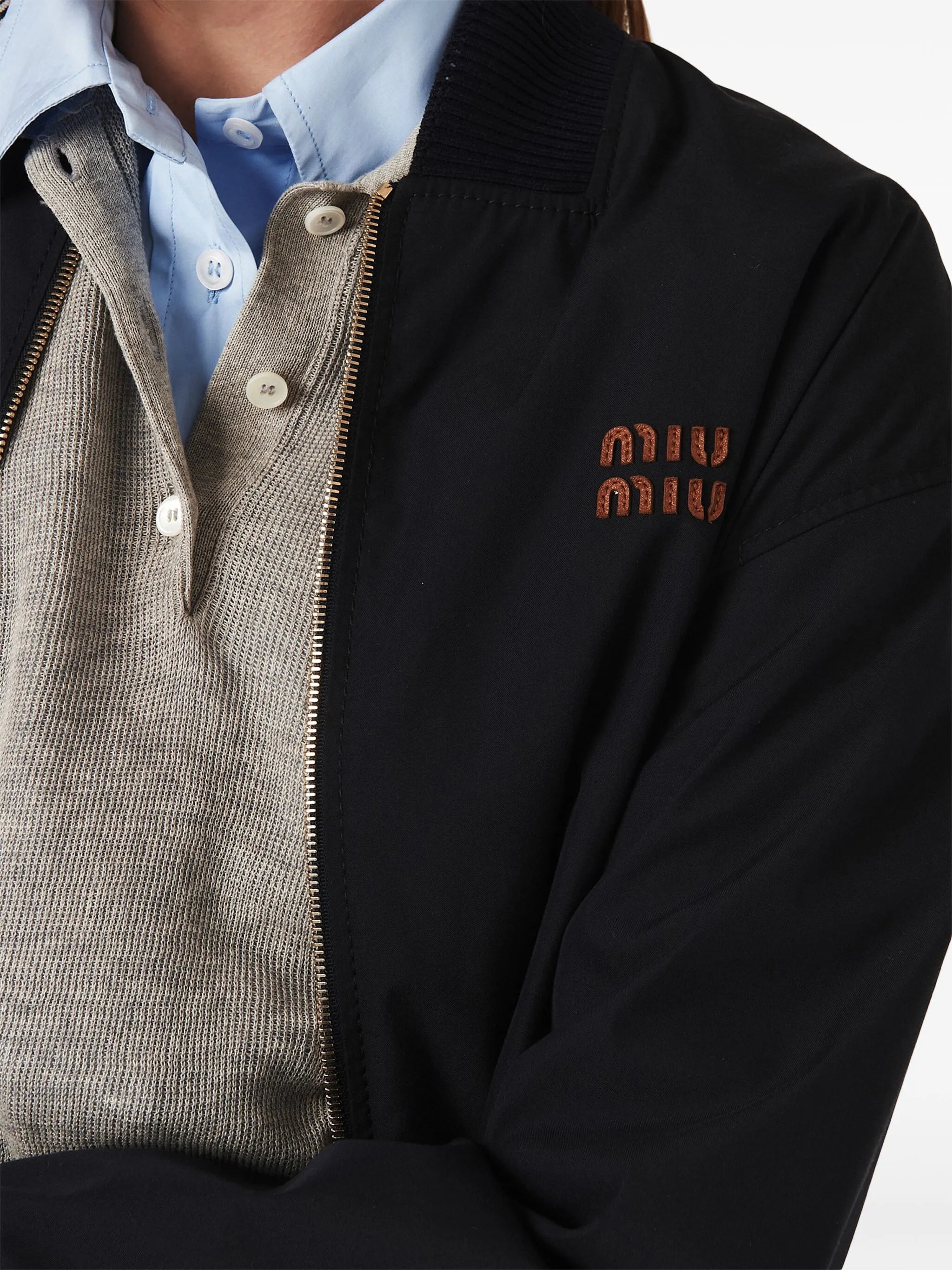 logo-patches bomber jacket
