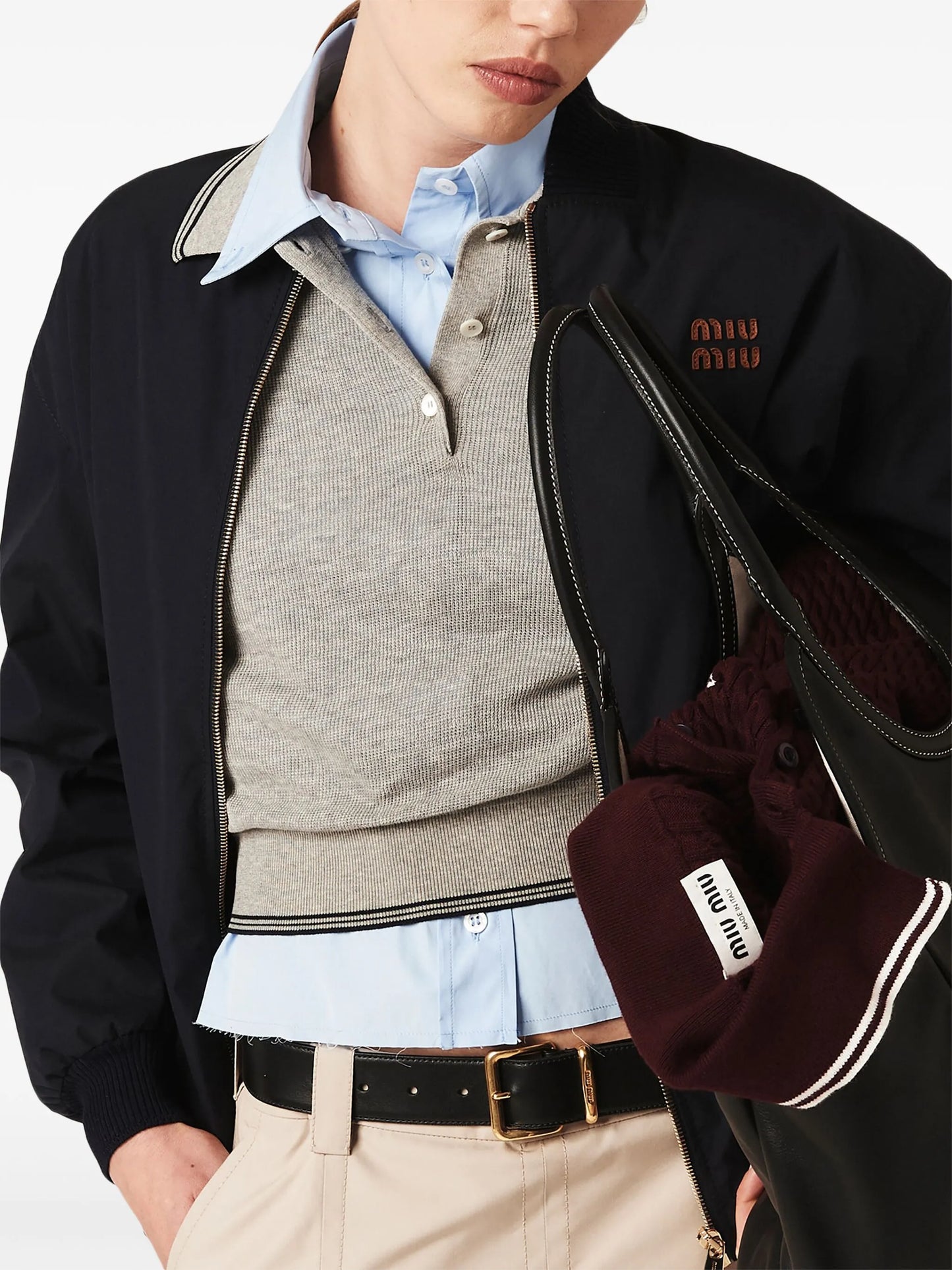 logo-patches bomber jacket