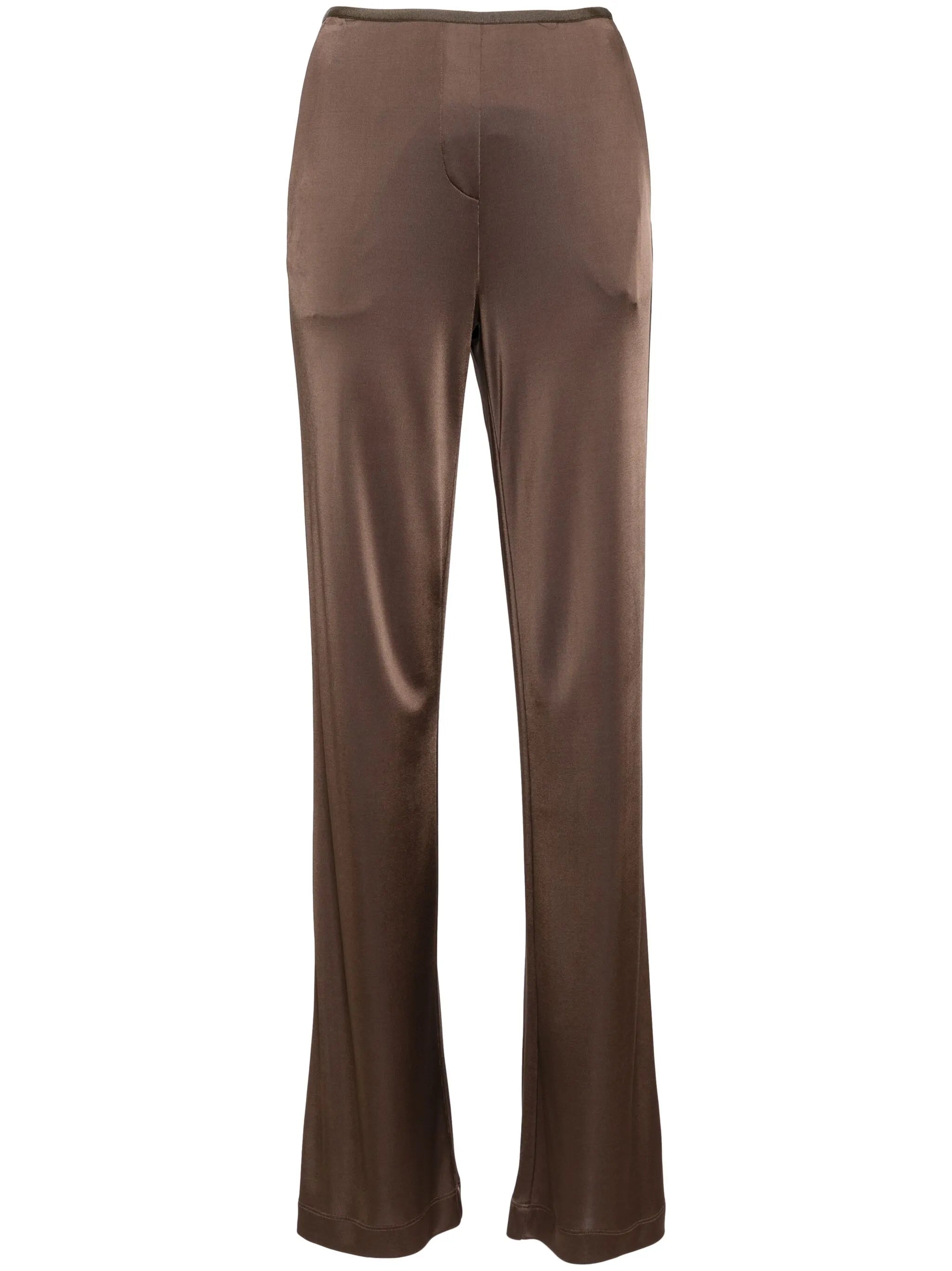 fluid straight-leg trousers