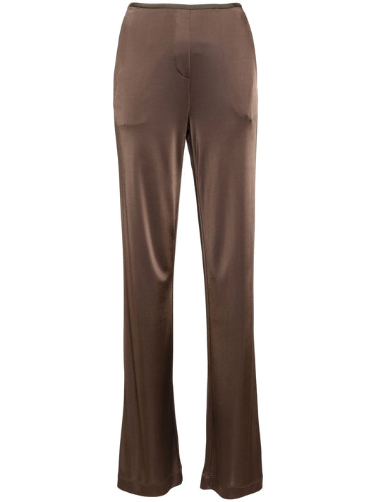 fluid straight-leg trousers