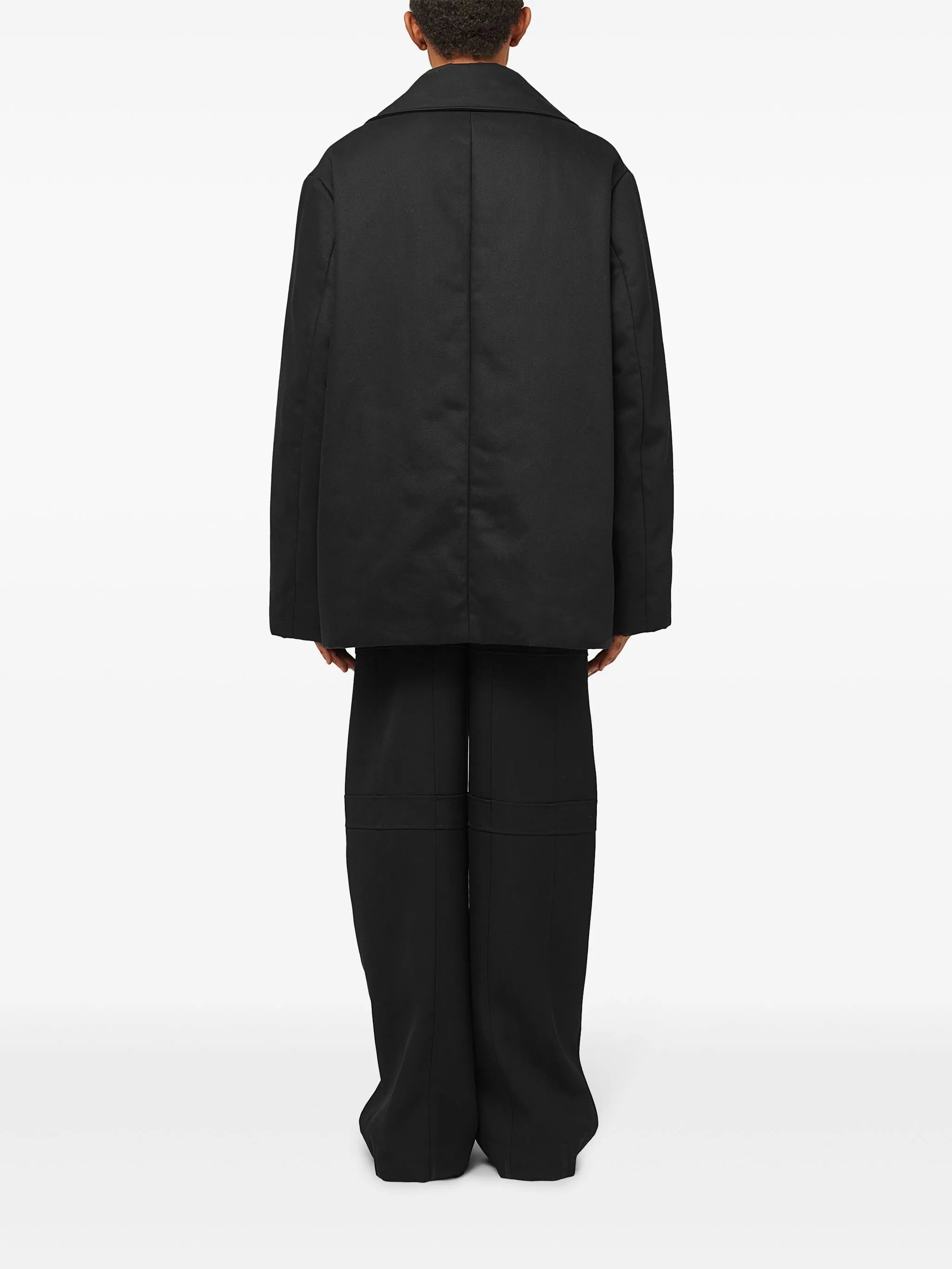 double-breasted cotton coat