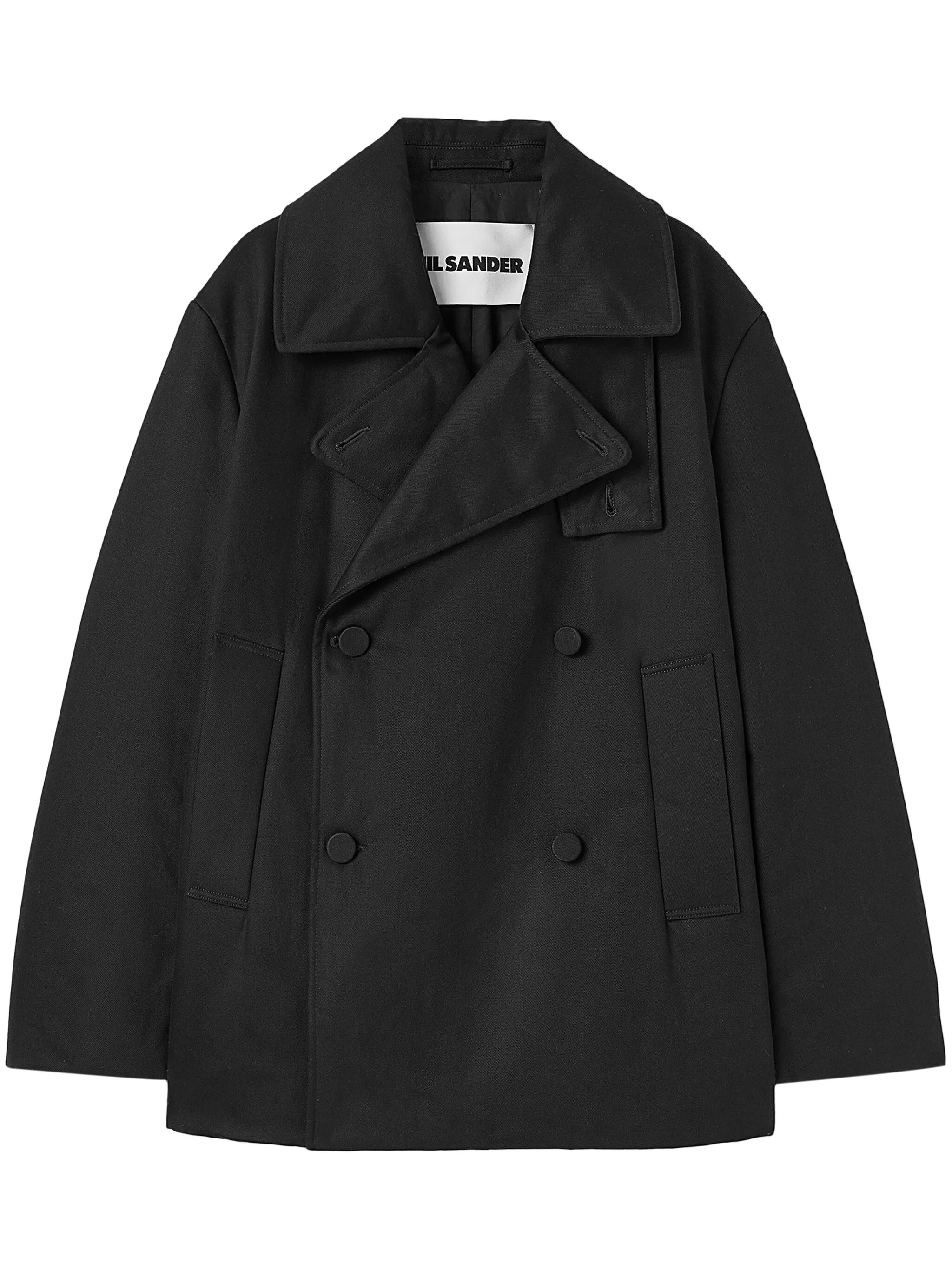 double-breasted cotton coat