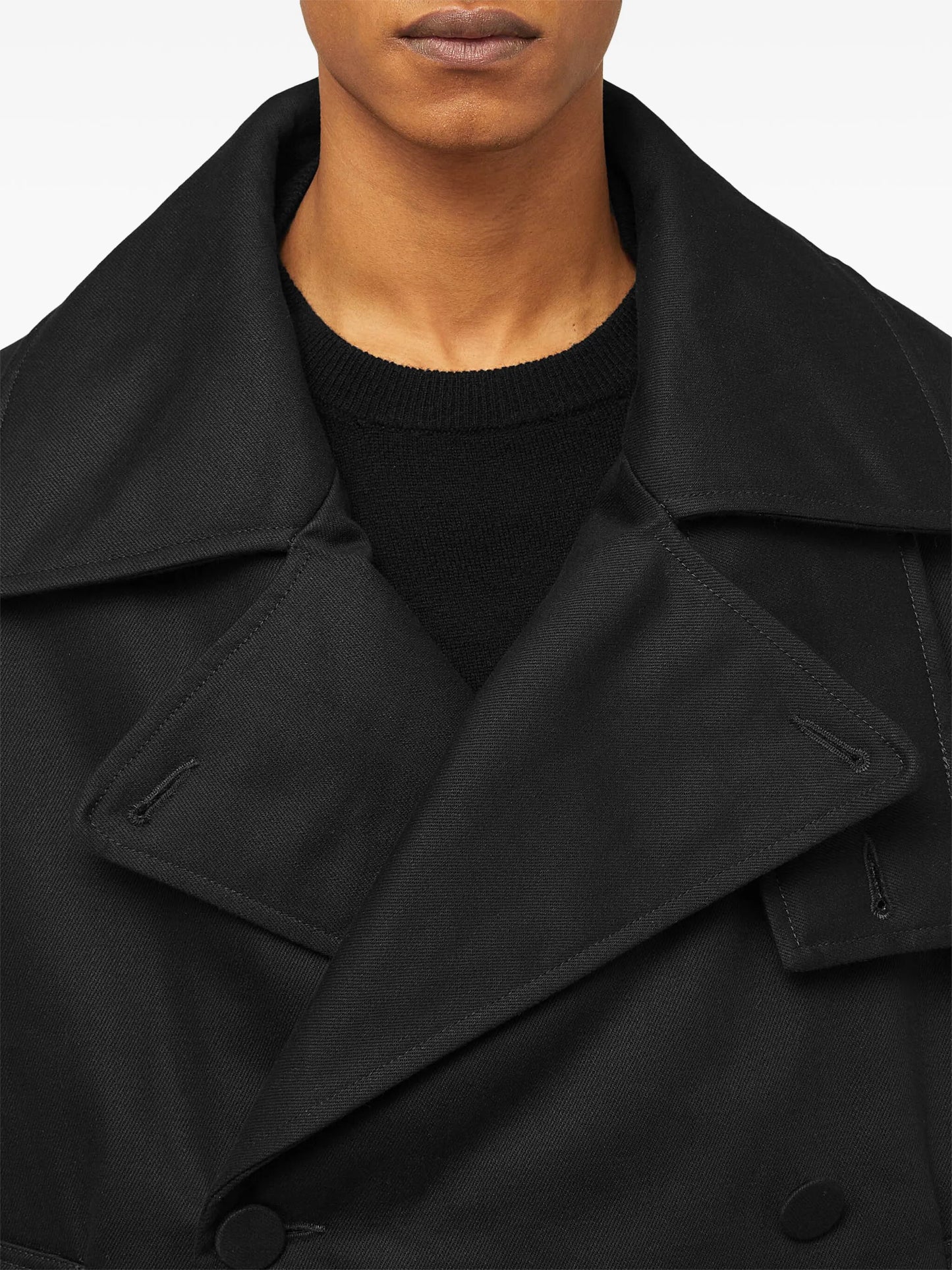 double-breasted cotton coat