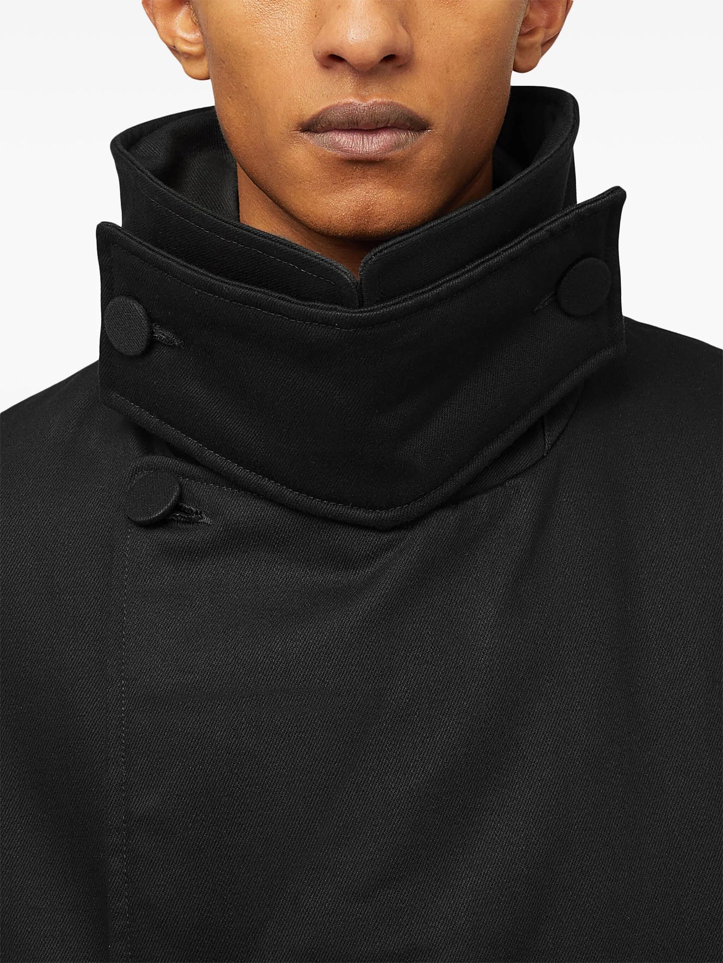 double-breasted cotton coat