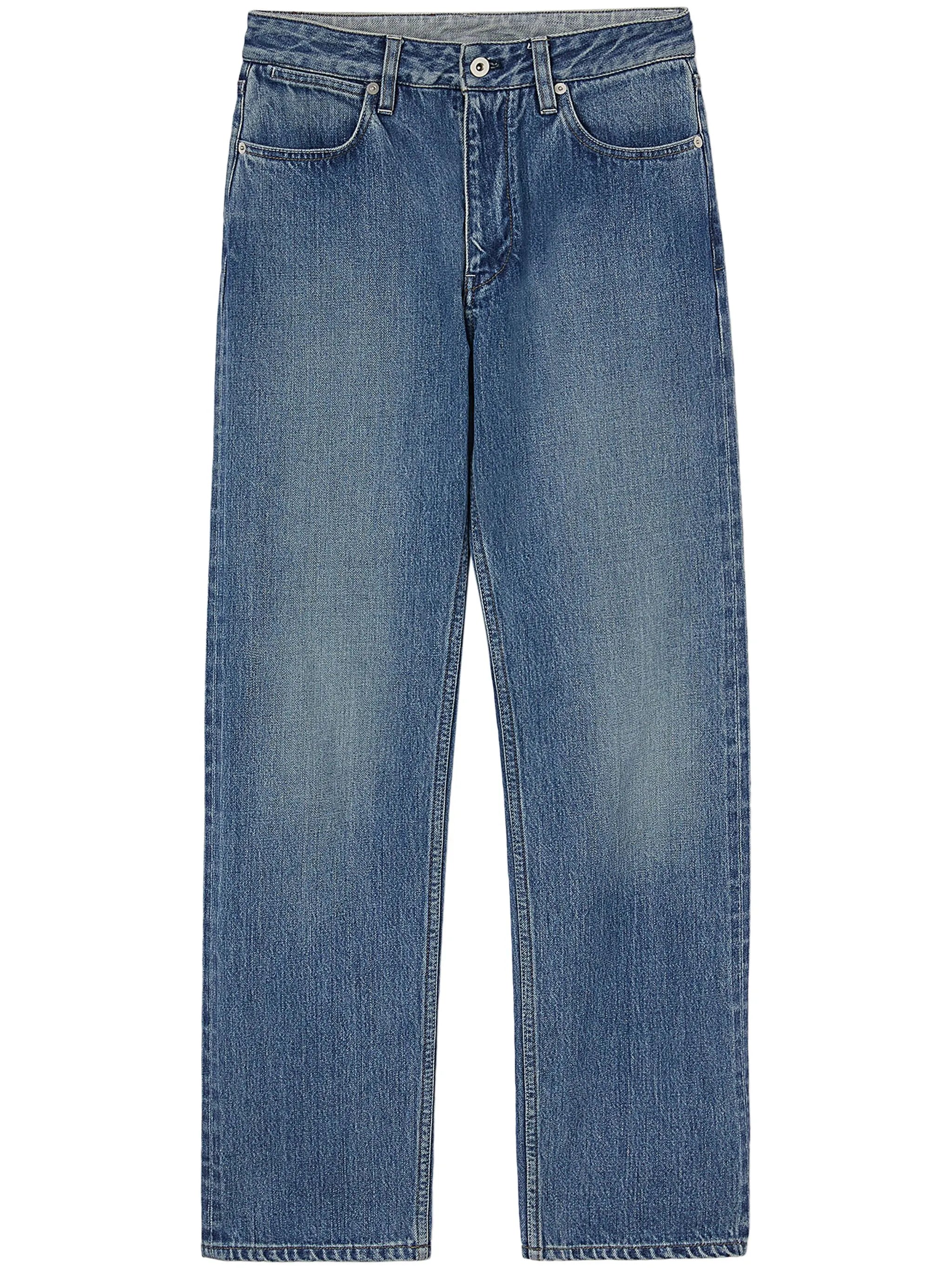 logo-appliqué straight-leg jeans