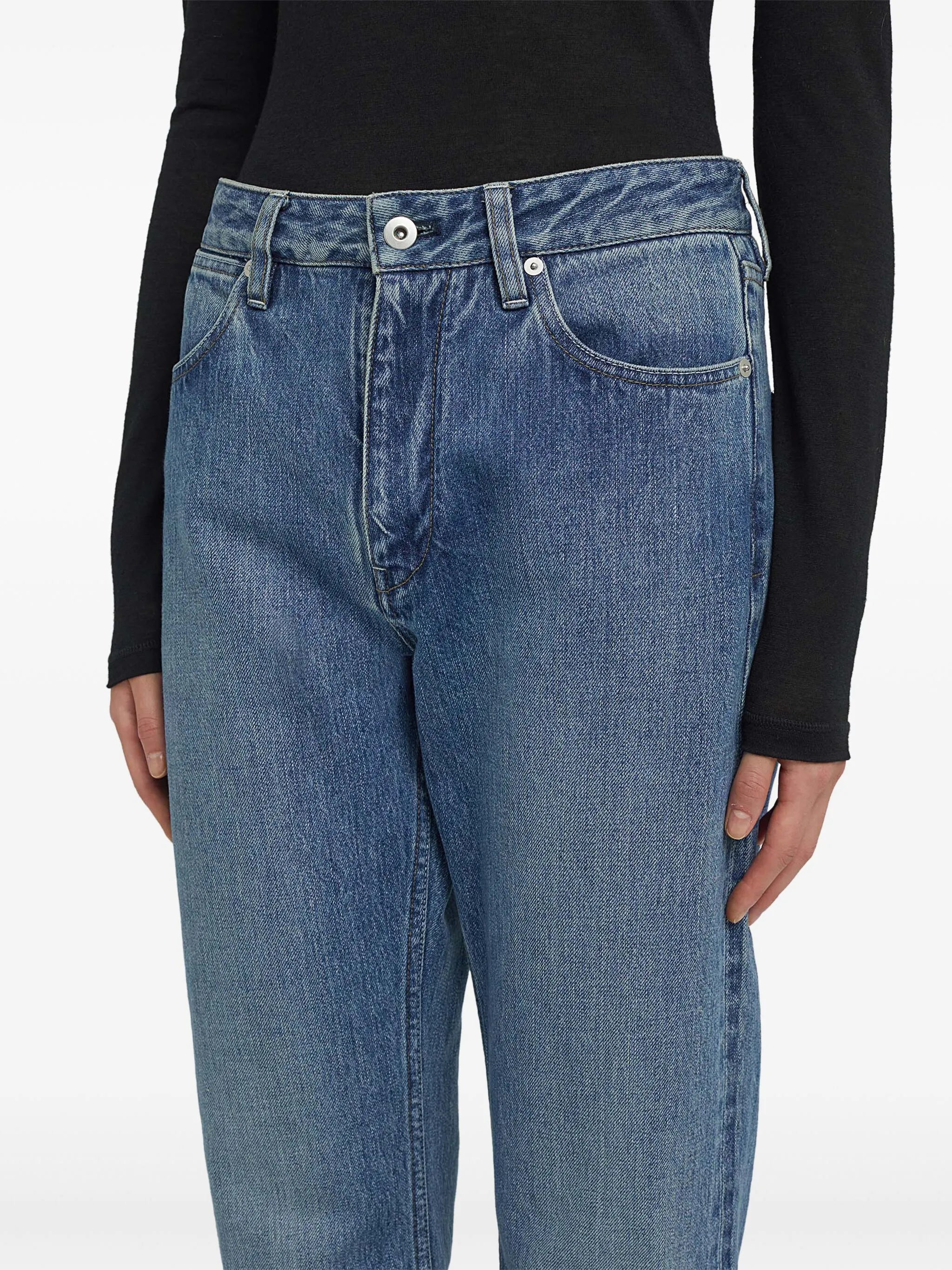 logo-appliqué straight-leg jeans