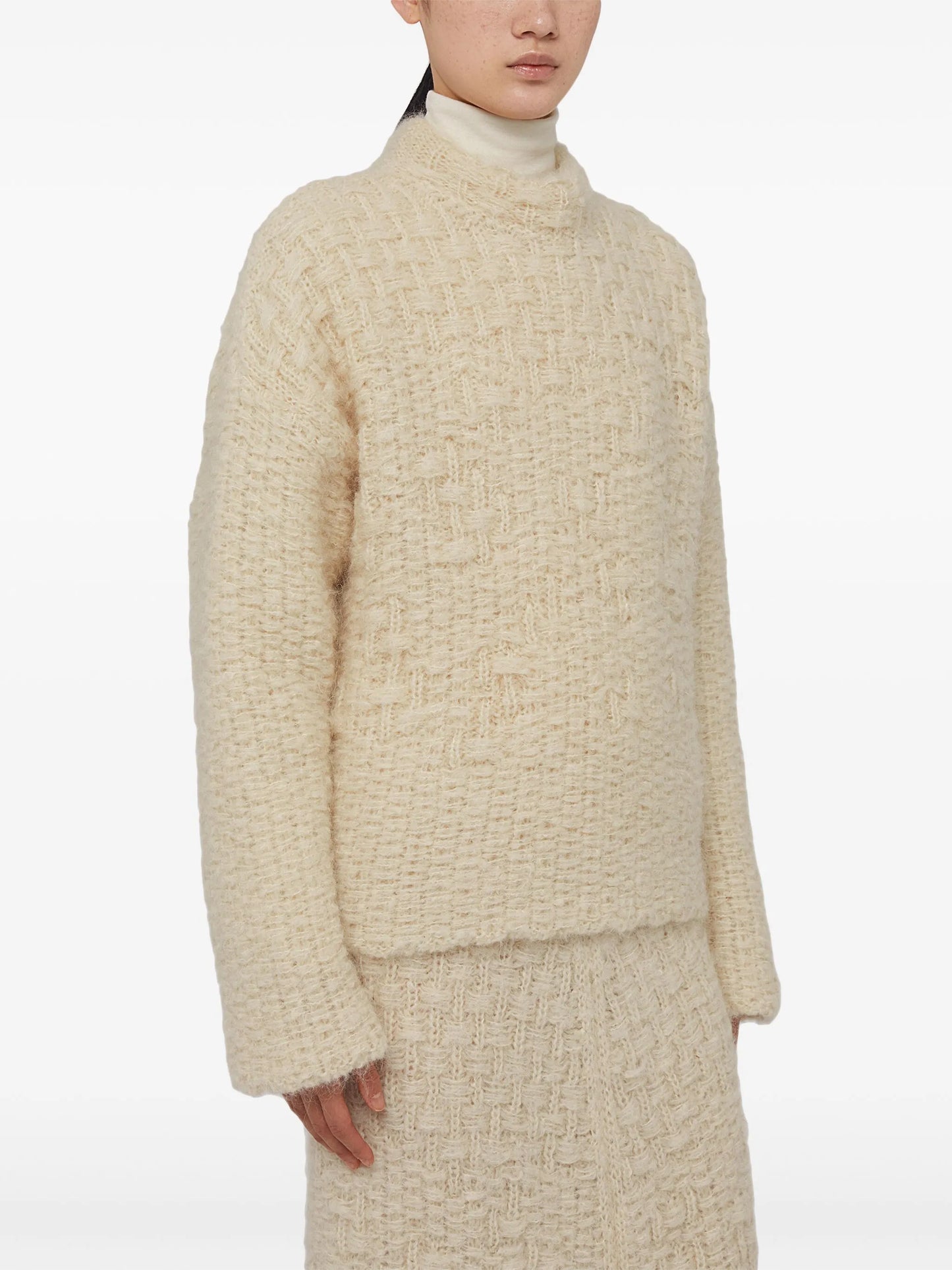 mock-neck jumper