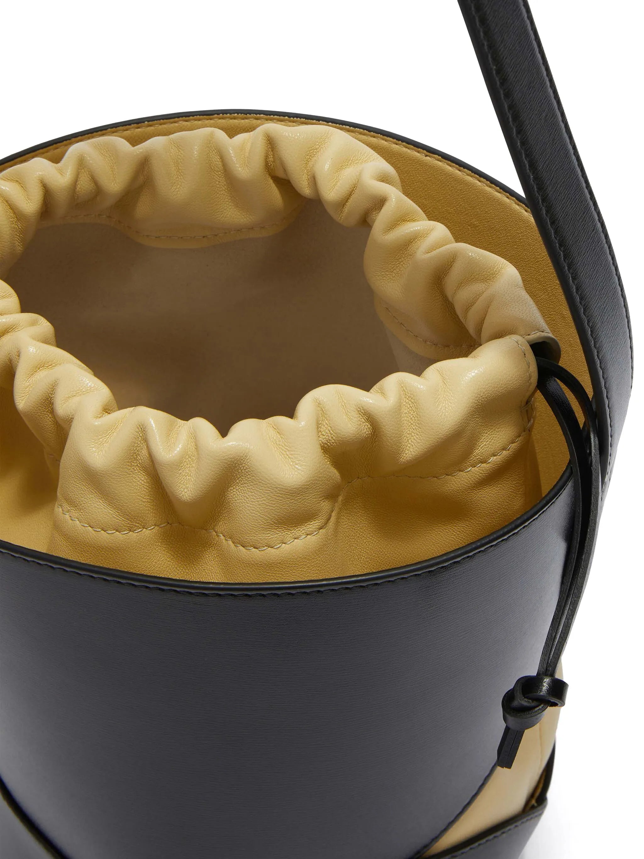 leather bucket bag