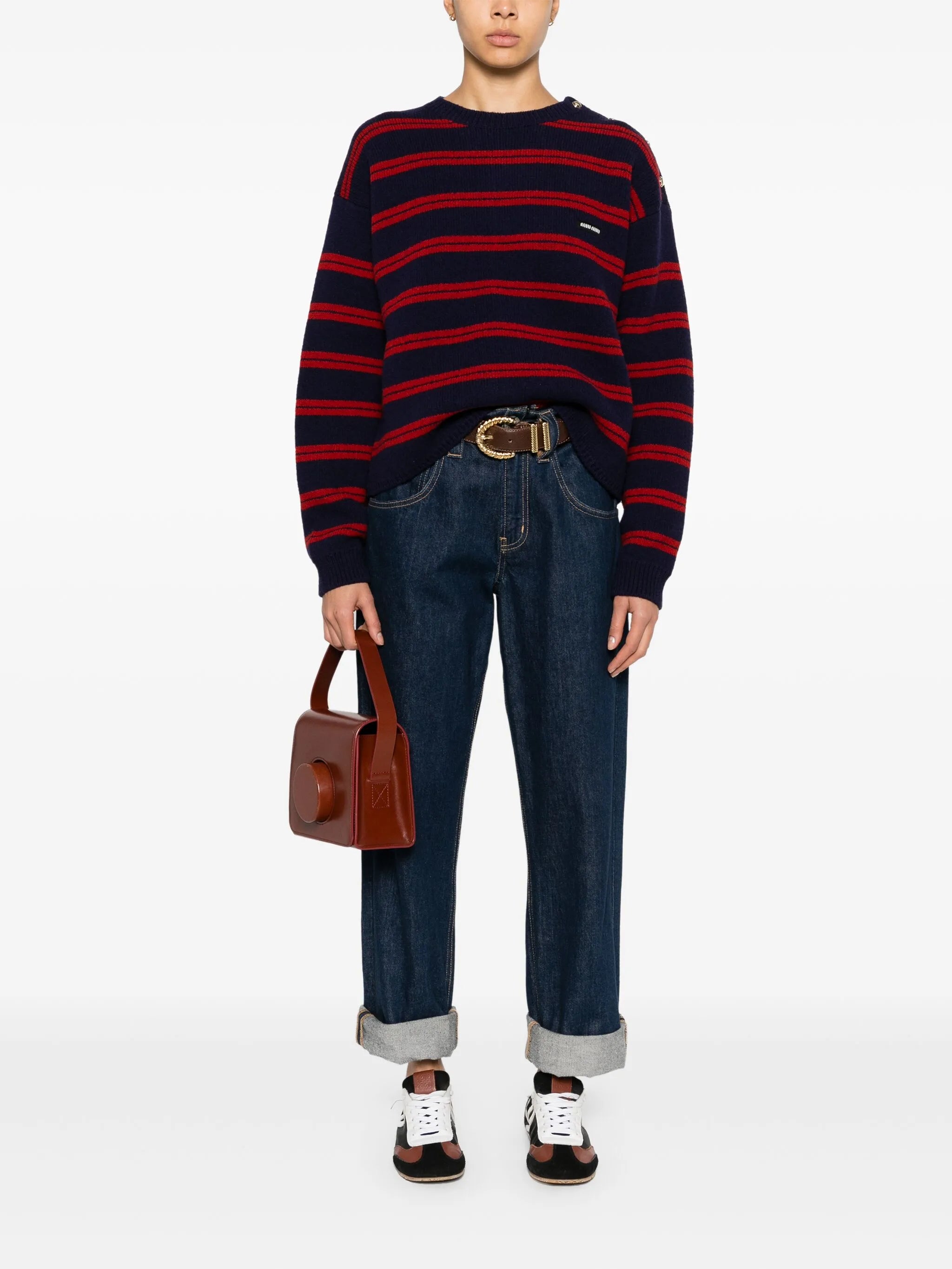 striped knitted jumper