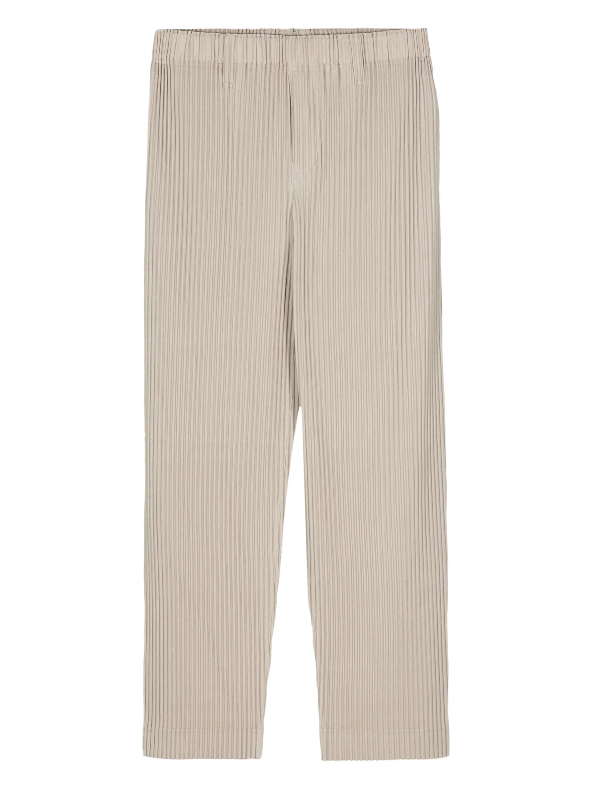tapered-leg plissé trousers