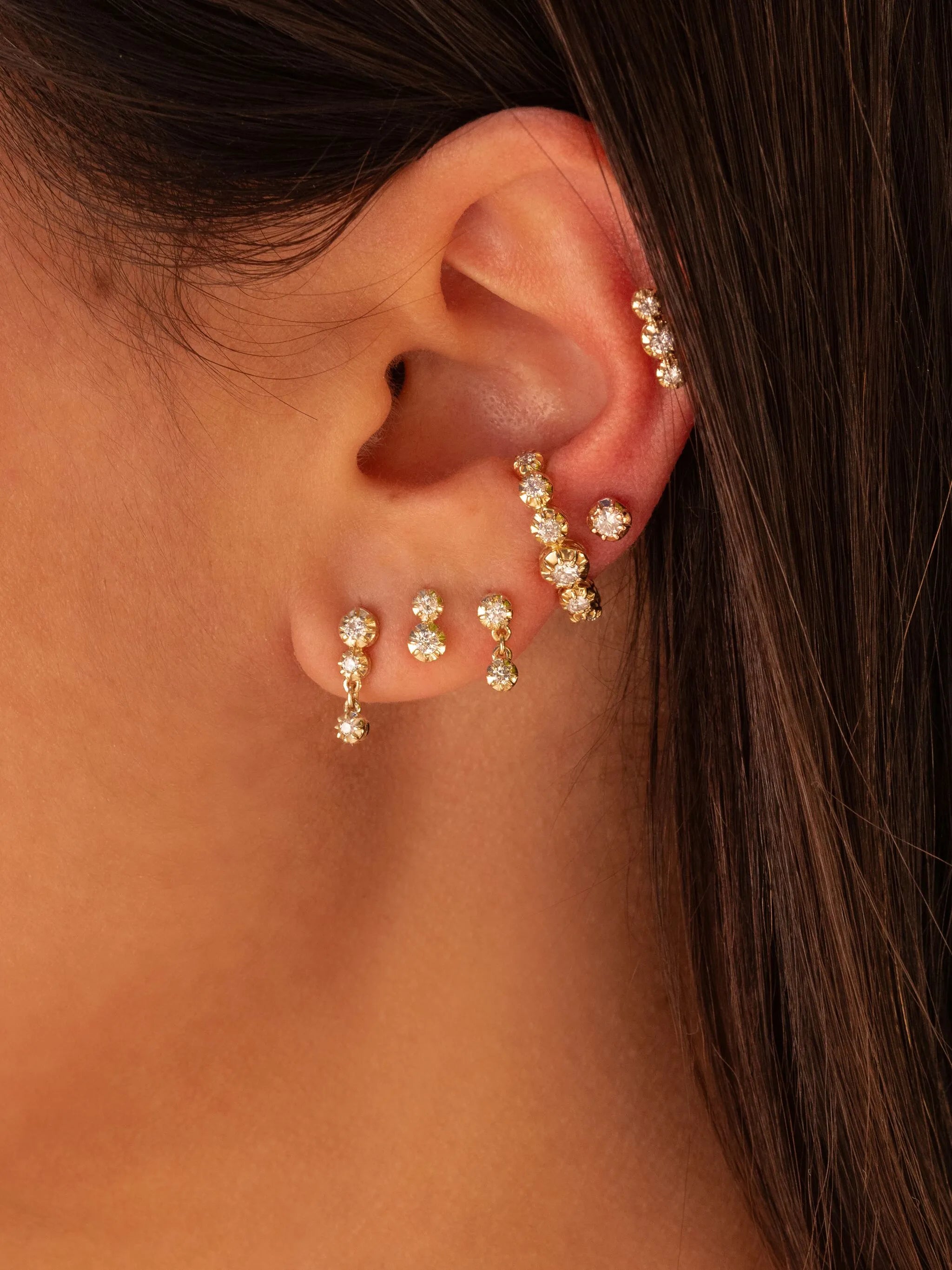14kt yellow gold Sophia diamond earcuff