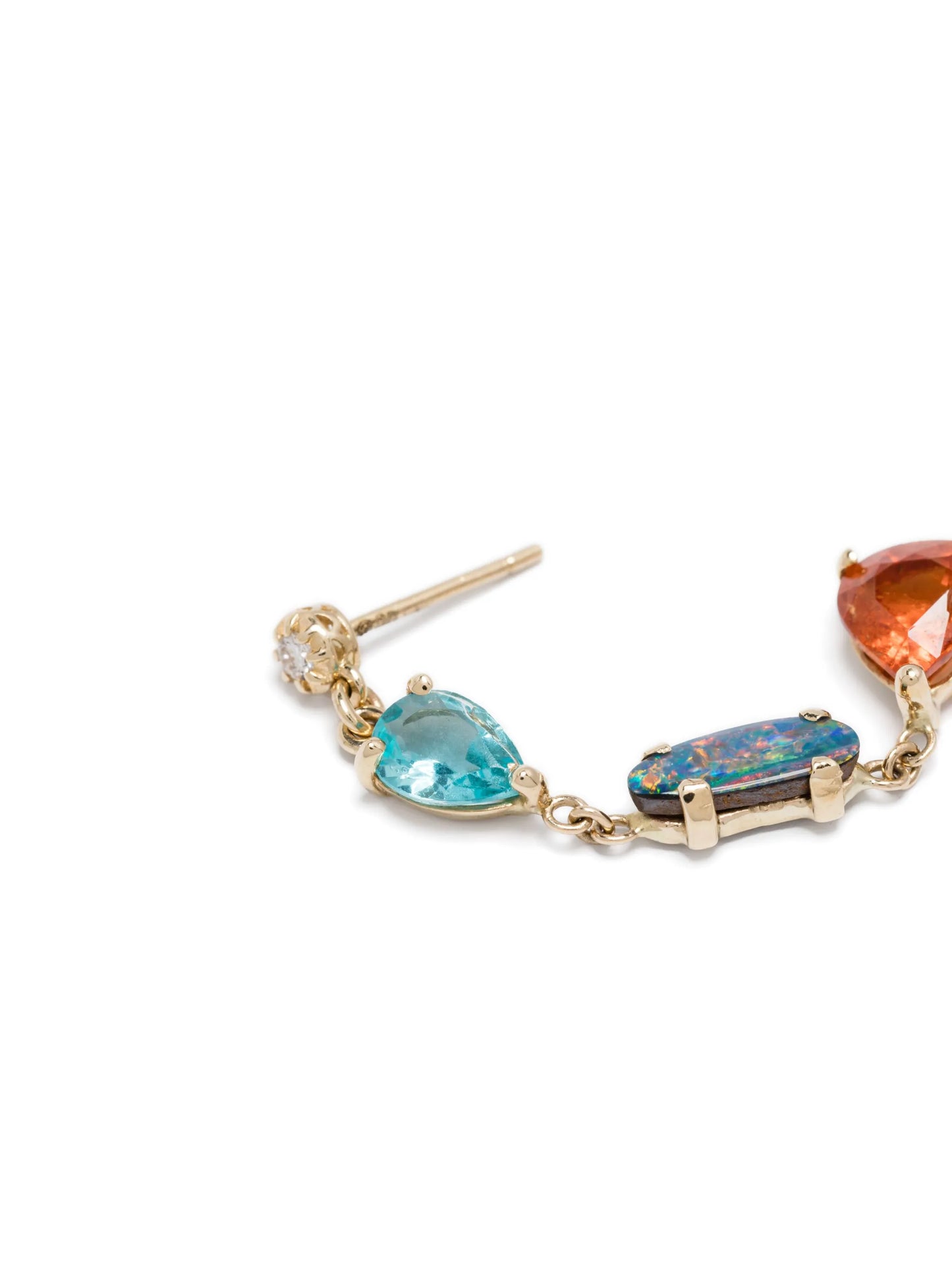 14kt yellow gold Sophia multi-stone earring