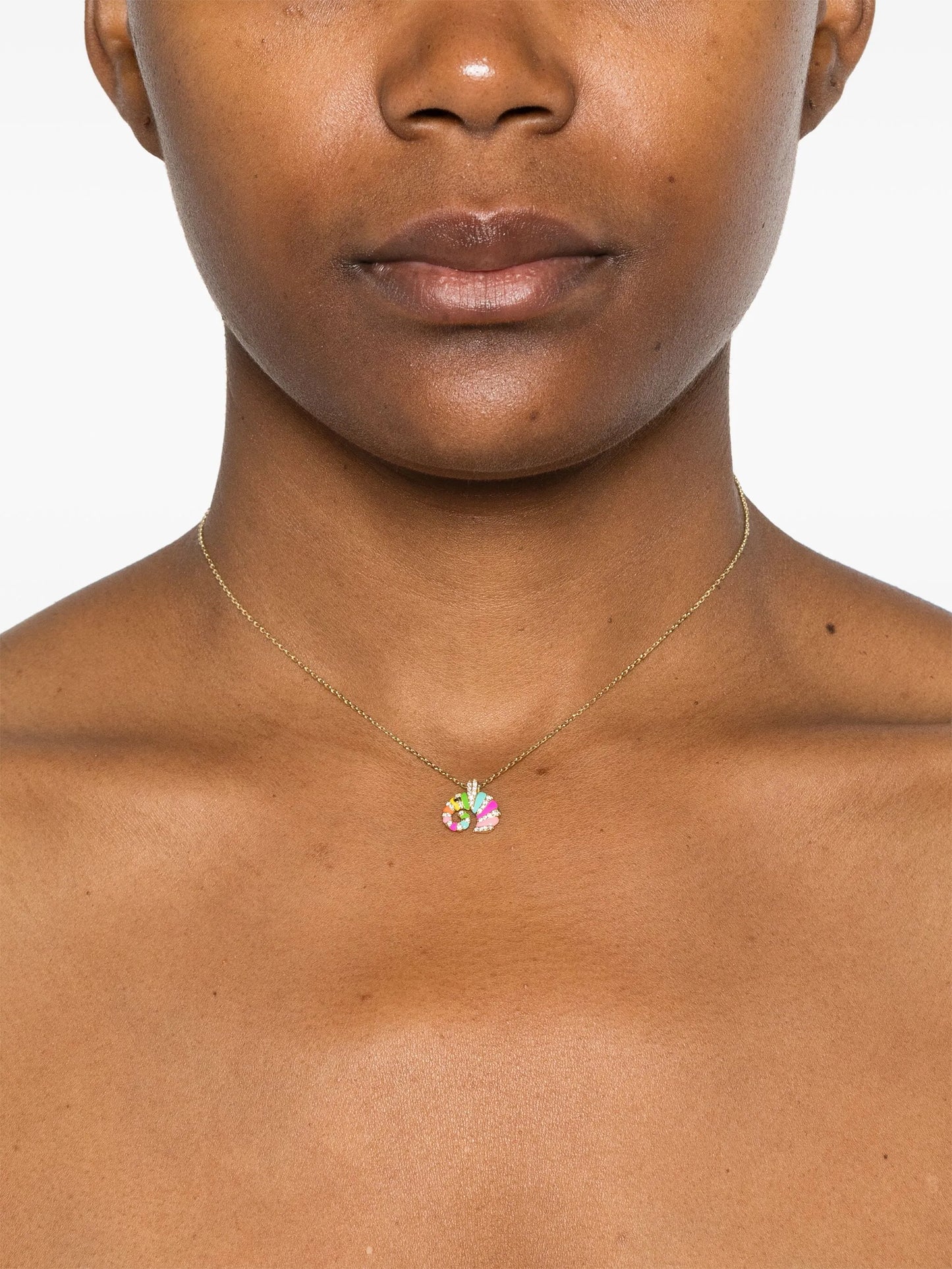 9kt yellow gold diamond necklace