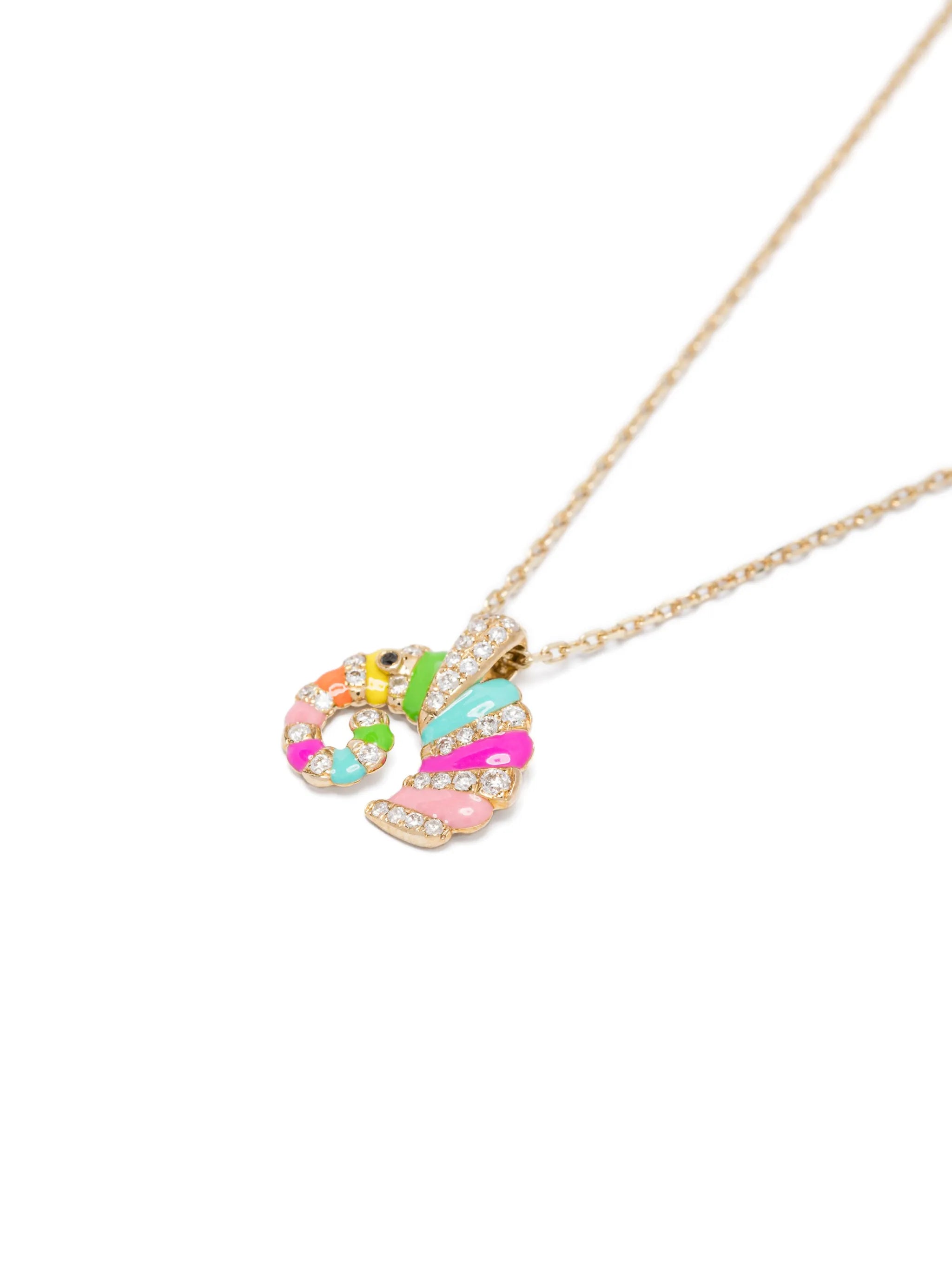 9kt yellow gold diamond necklace