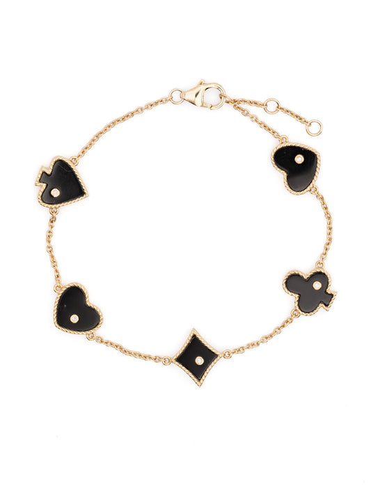9kt yellow gold Casino multi-stone bracelet