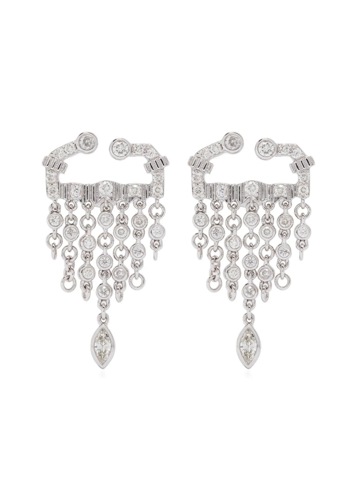 18kt white gold diamond earrings