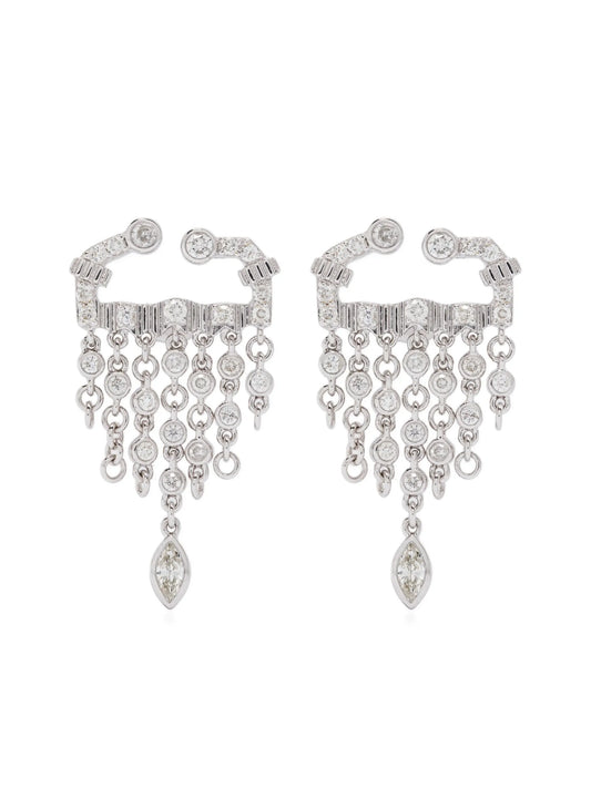 18kt white gold diamond earrings