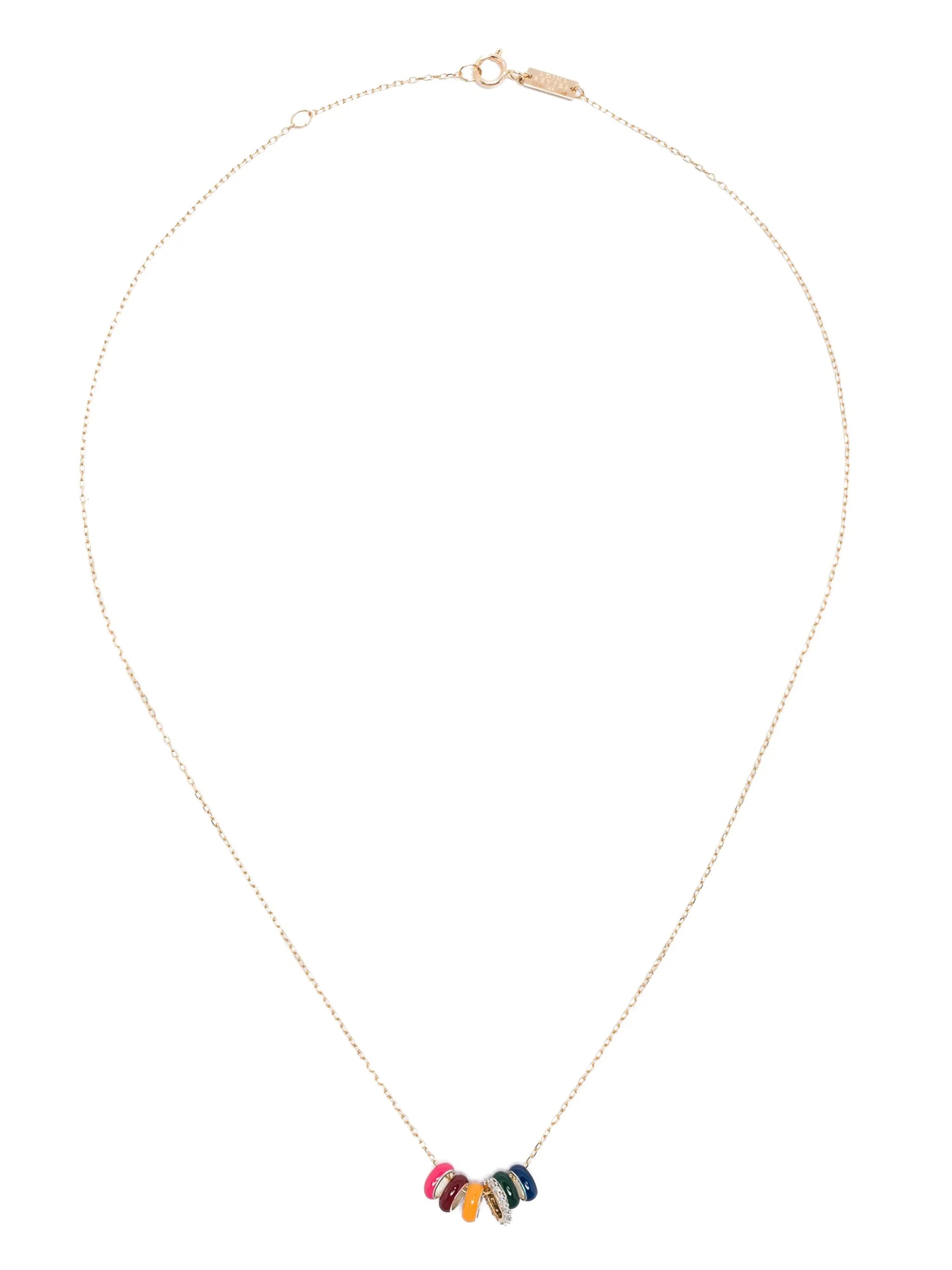 14kt yellow gold Bead Party Pumpkin Spice necklace