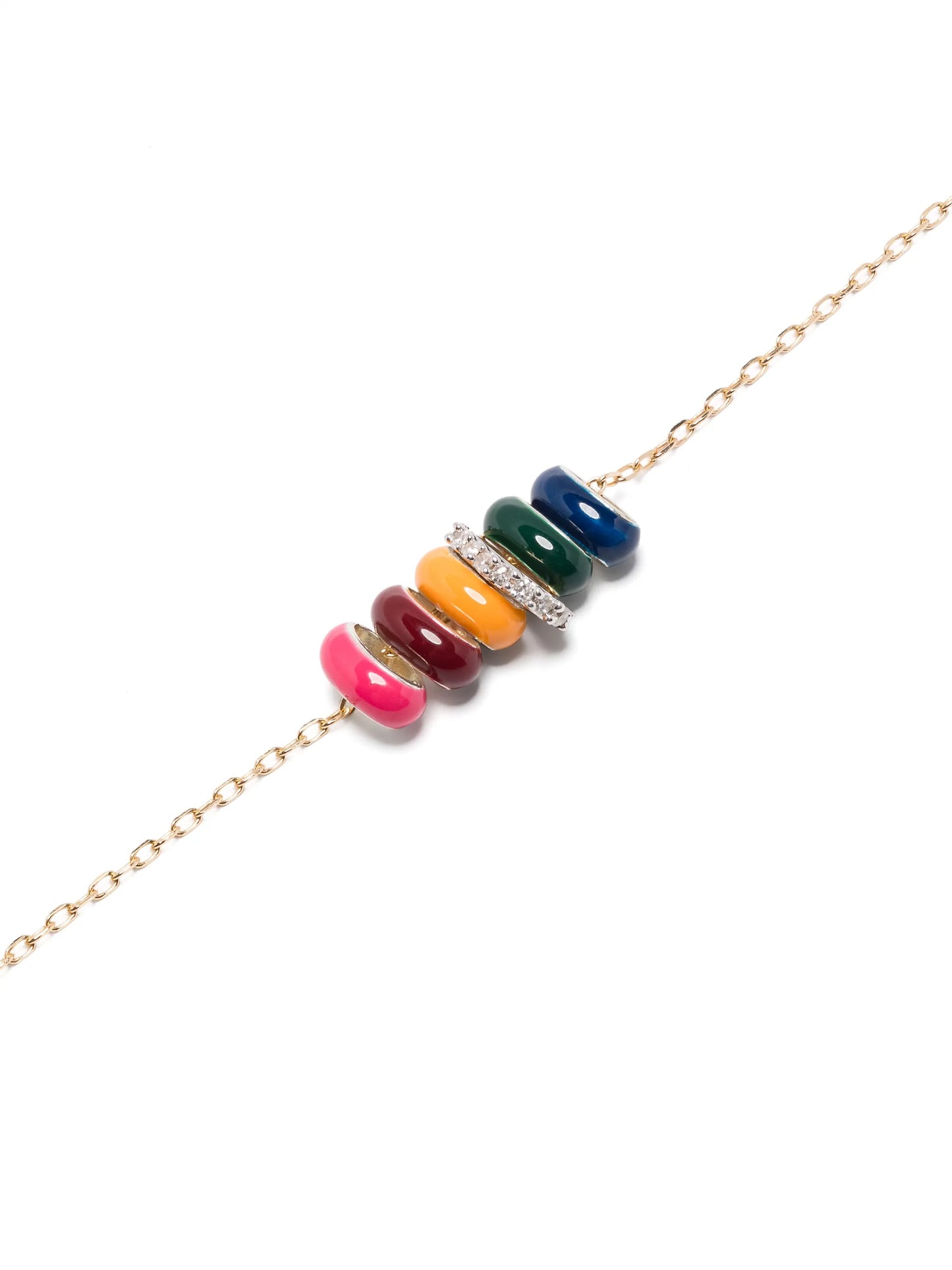 14kt yellow gold Bead Party Pumpkin Spice necklace